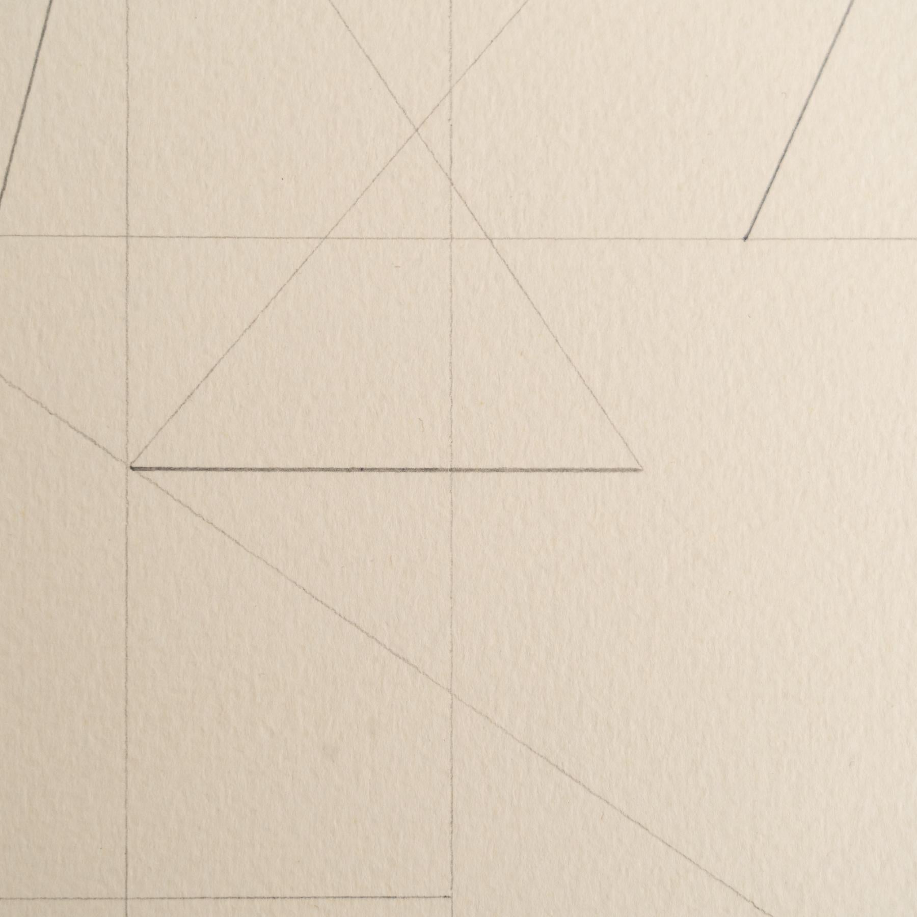 Enrico Della Torre Abstrakte Geometrische Zeichnung - Signiert im Zustand „Gut“ im Angebot in Barcelona, Barcelona