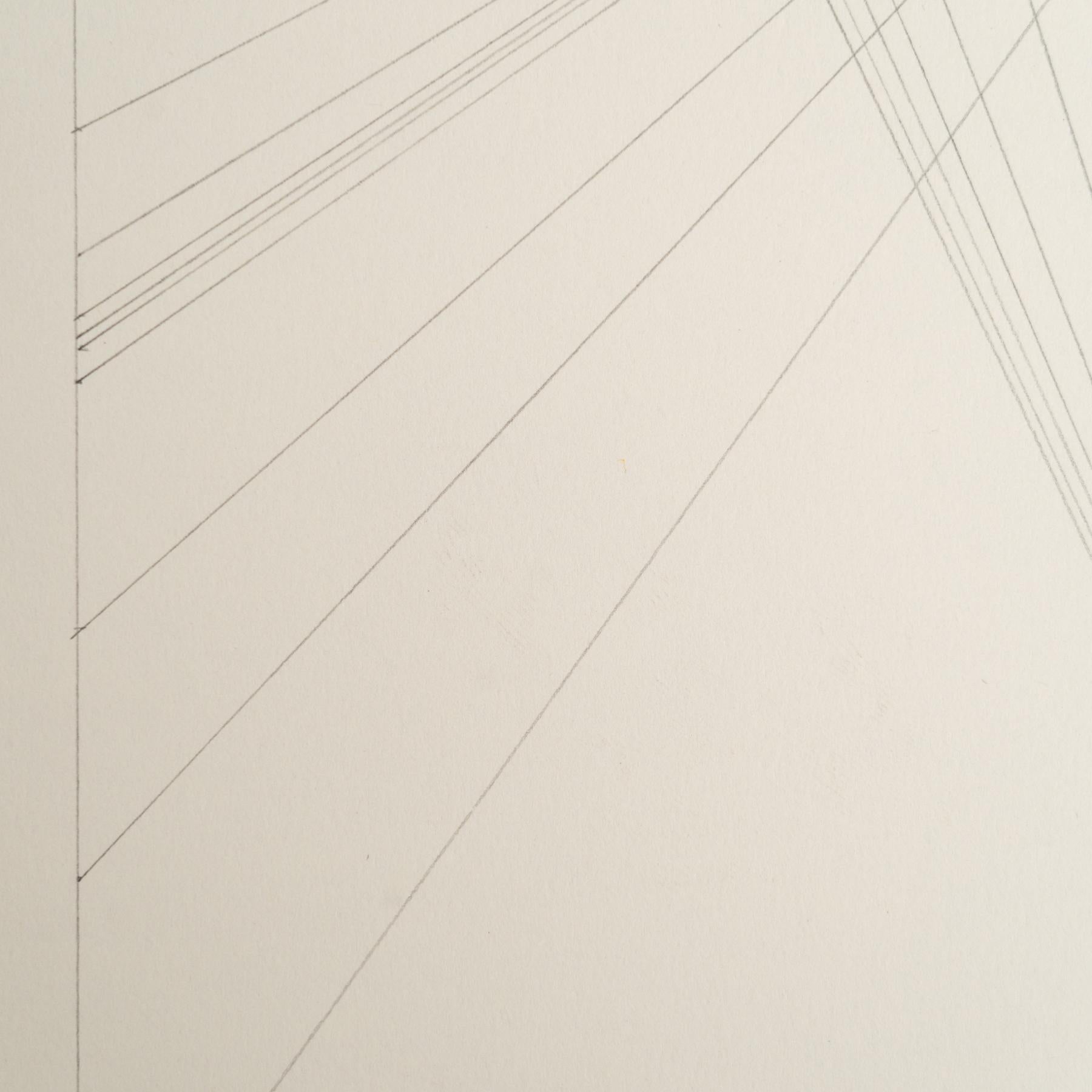 Enrico Della Torre Abstract Geometric Drawing – Signed In Good Condition For Sale In Barcelona, Barcelona