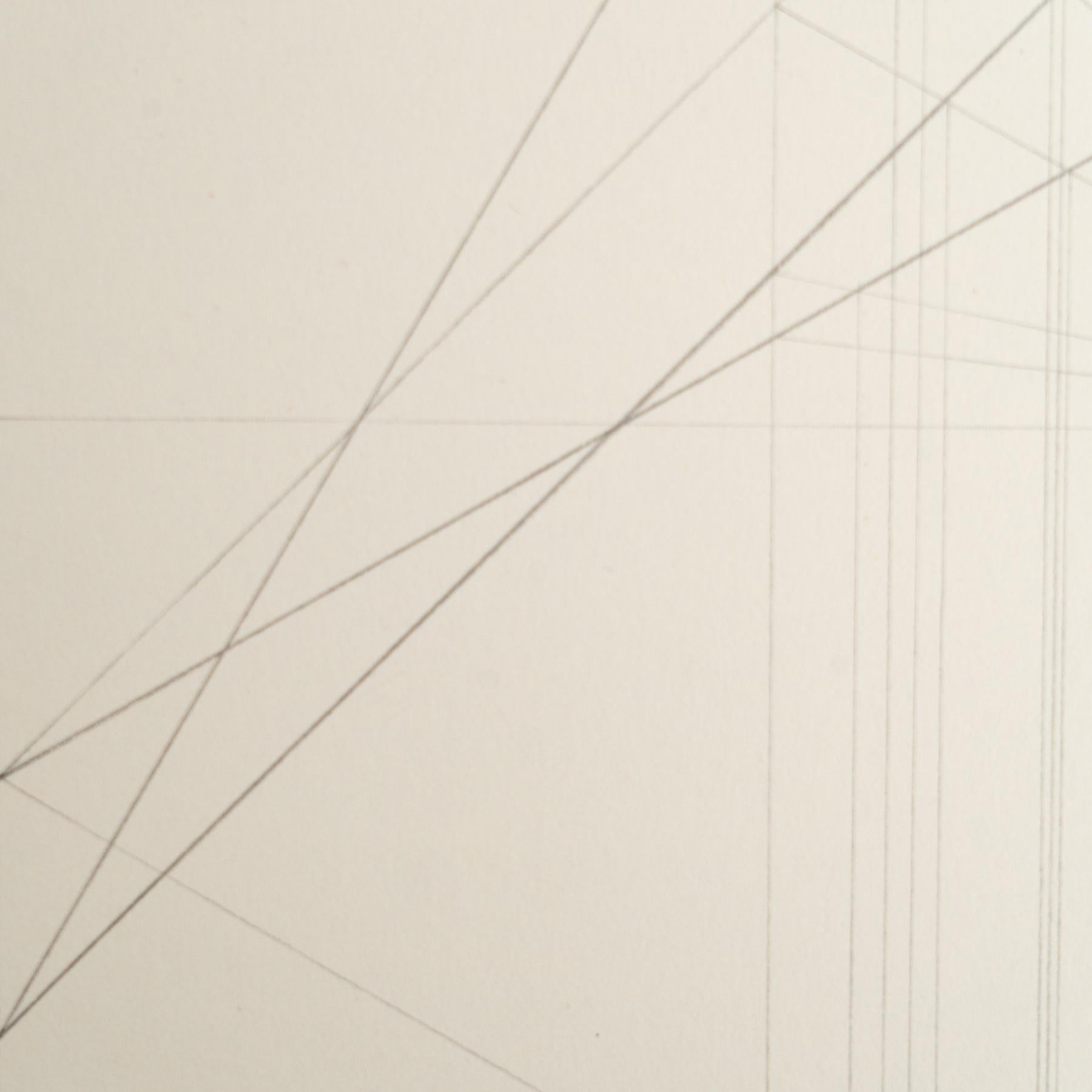 Enrico Della Torre Abstract Geometric Drawing – Signed In Good Condition For Sale In Barcelona, Barcelona