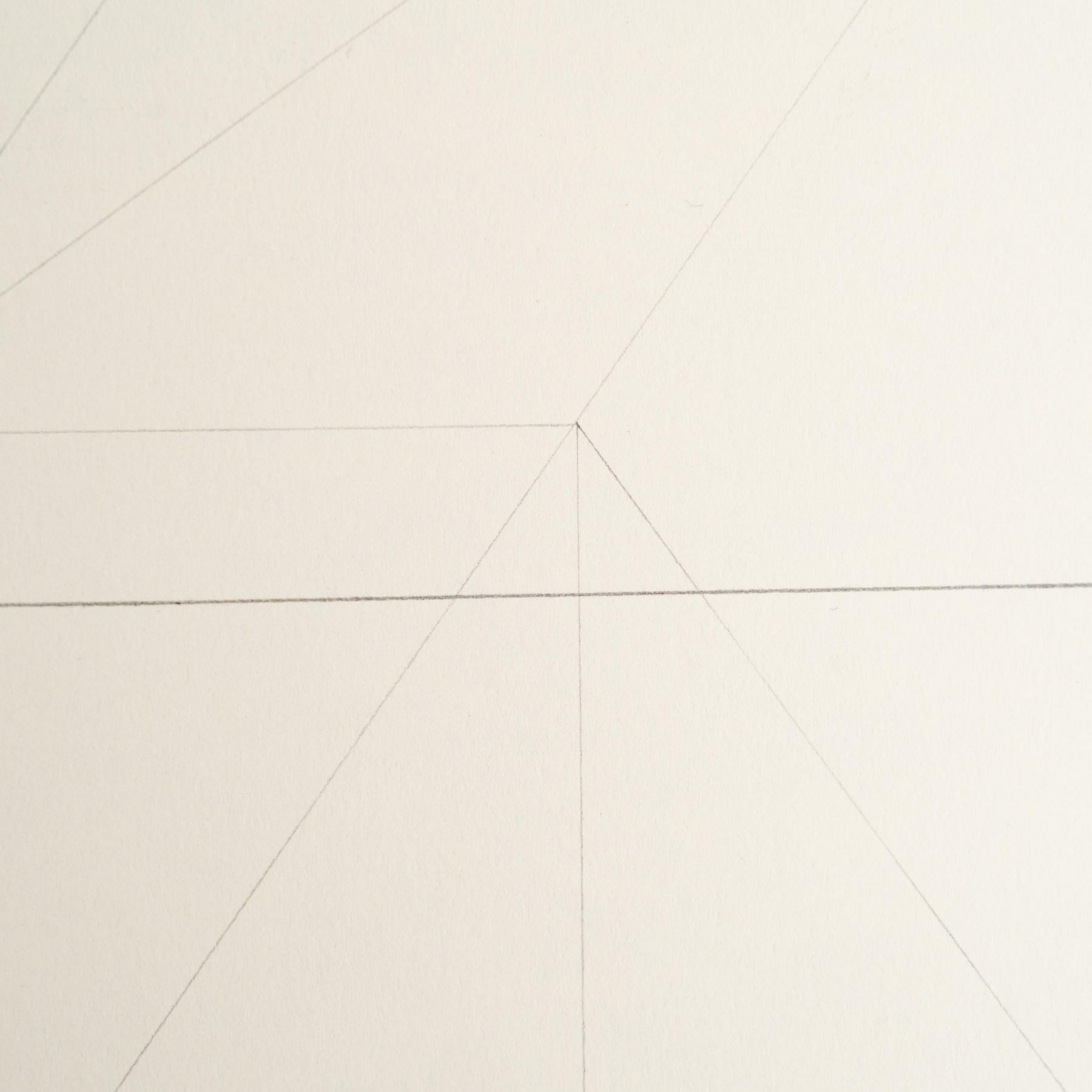 Enrico Della Torre Abstract Geometric Drawing – Signed In Good Condition For Sale In Barcelona, Barcelona