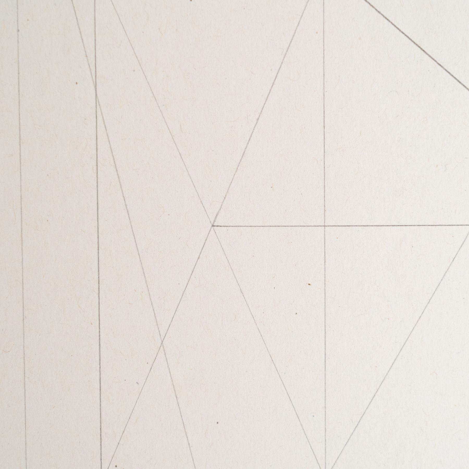 Enrico Della Torre Abstract Geometric Drawing – Signed In Good Condition For Sale In Barcelona, Barcelona