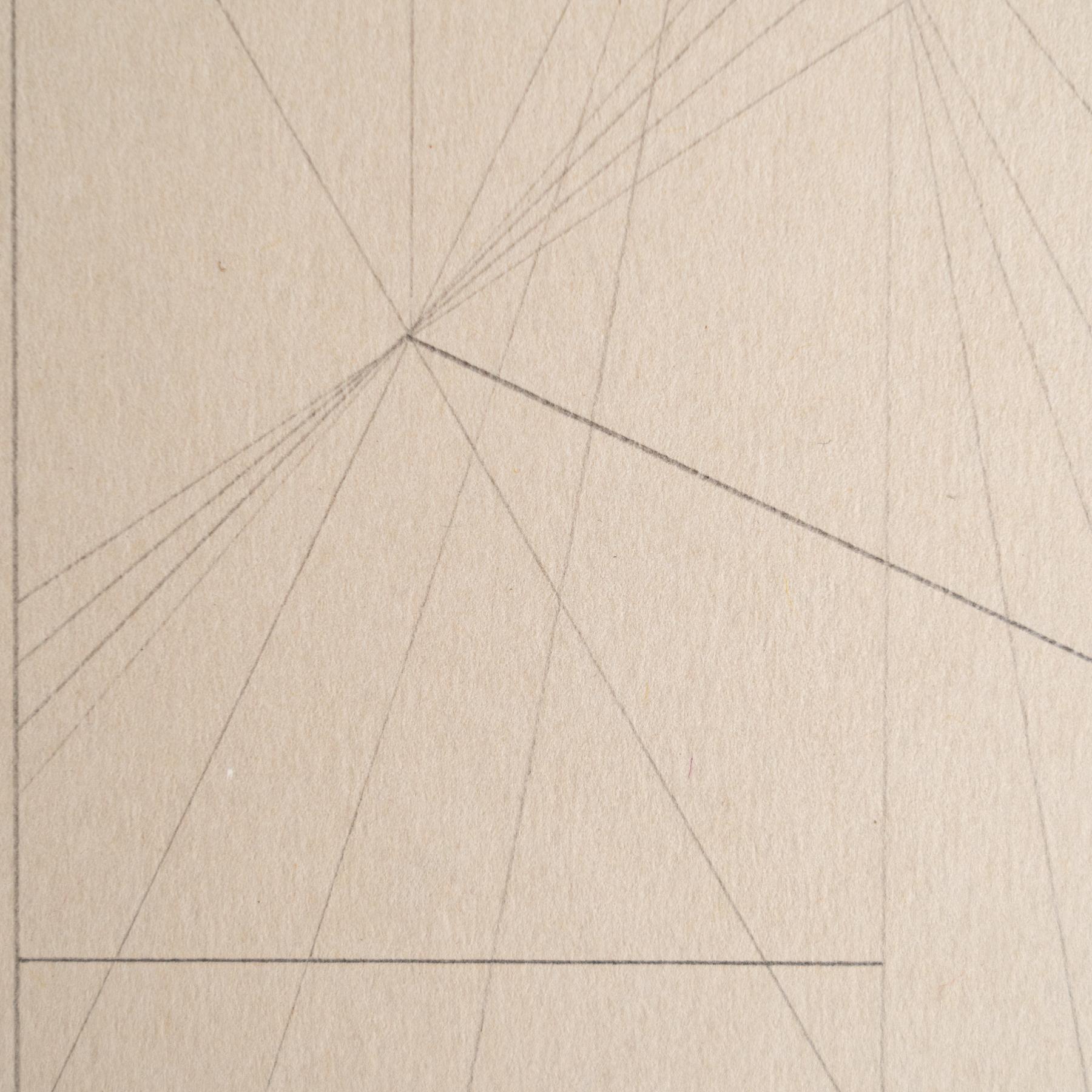 Enrico Della Torre Disegno geometrico astratto - Firmato In condizioni buone in vendita a Barcelona, Barcelona