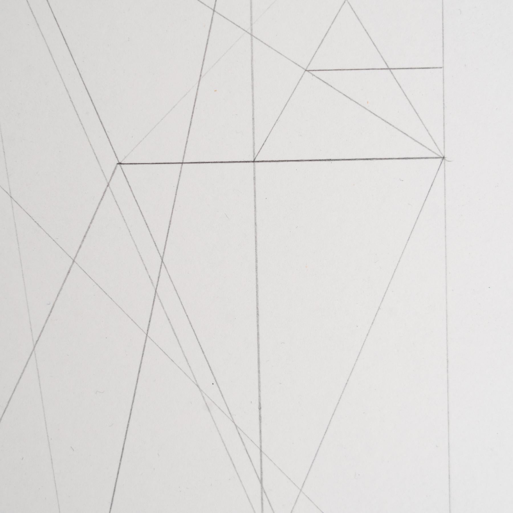 Enrico Della Torre Abstrakte Geometrische Zeichnung - Signiert im Zustand „Gut“ im Angebot in Barcelona, Barcelona