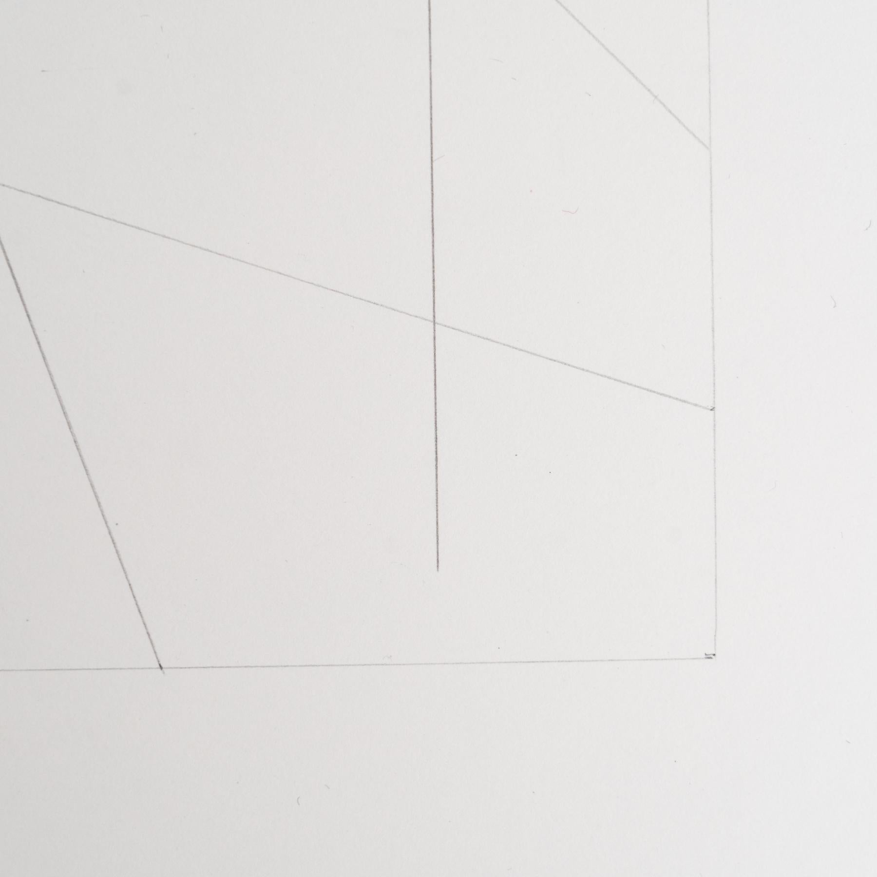 Enrico Della Torre Abstrakte Geometrische Zeichnung - Signiert im Zustand „Gut“ im Angebot in Barcelona, Barcelona