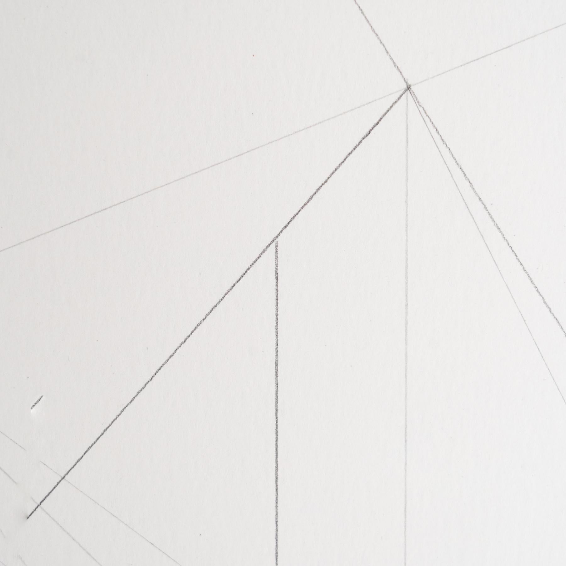 Enrico Della Torre Abstract Geometric Drawing – Signed In Good Condition For Sale In Barcelona, Barcelona