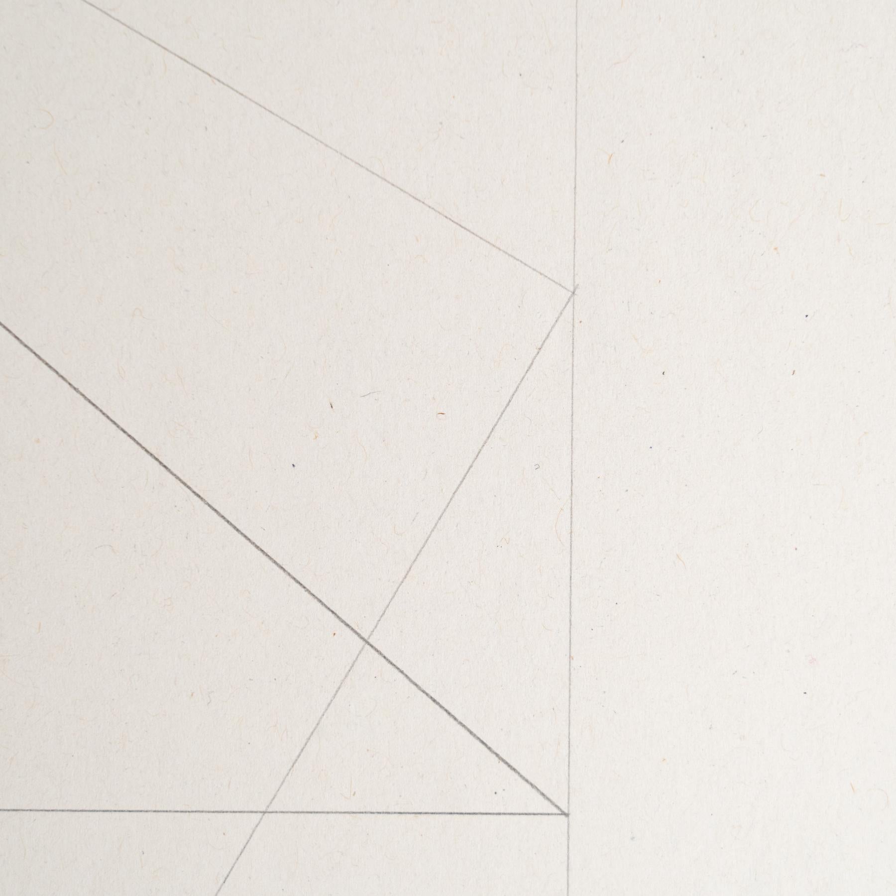 Contemporary Enrico Della Torre Abstract Geometric Drawing – Signed For Sale