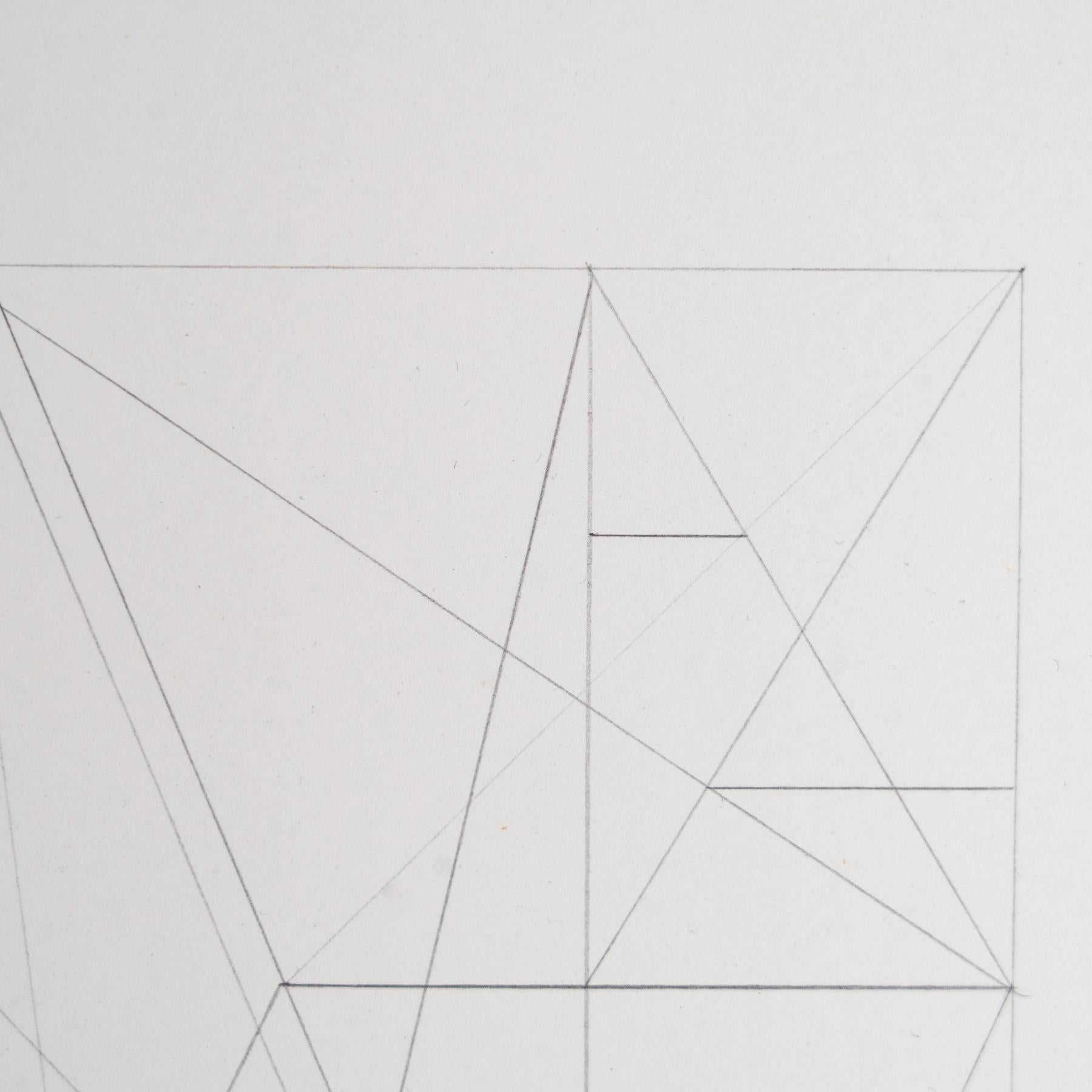 Enrico Della Torre Abstrakte Geometrische Zeichnung - Signiert (21. Jahrhundert und zeitgenössisch) im Angebot