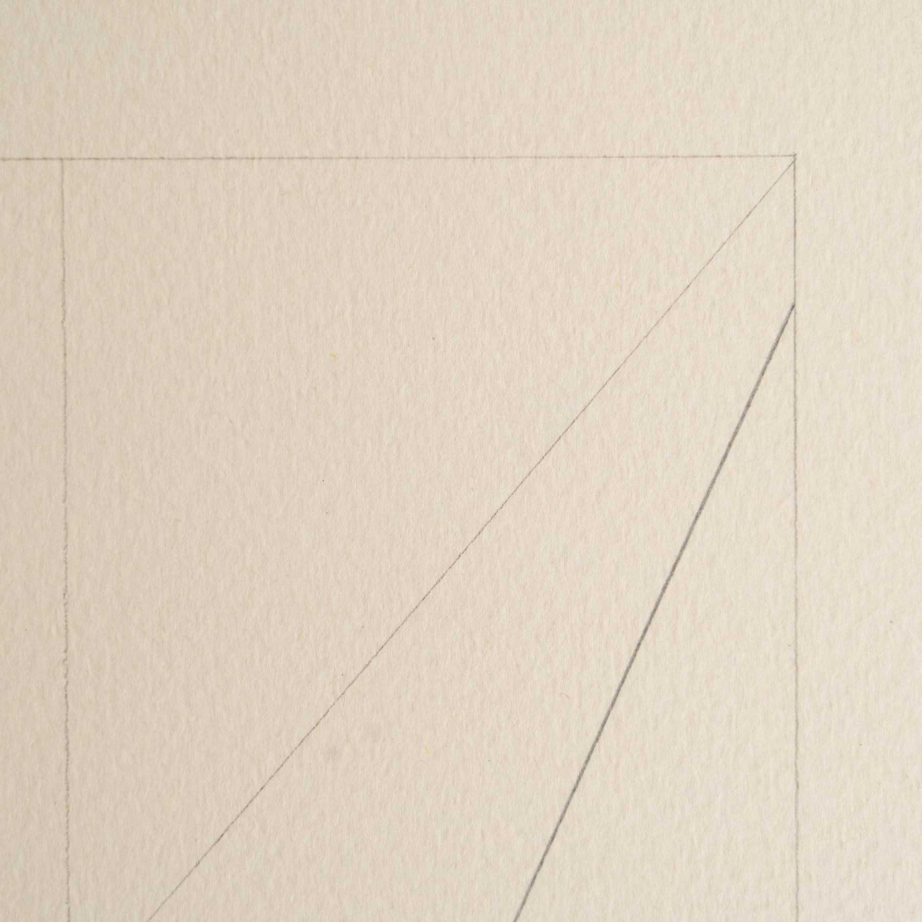 Enrico Della Torre Abstrakte Geometrische Zeichnung - Signiert (Leinen) im Angebot
