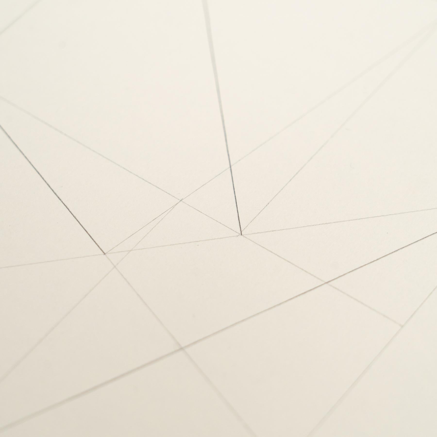 Enrico Della Torre Abstrakte Geometrische Zeichnung - Signiert (Leinen) im Angebot