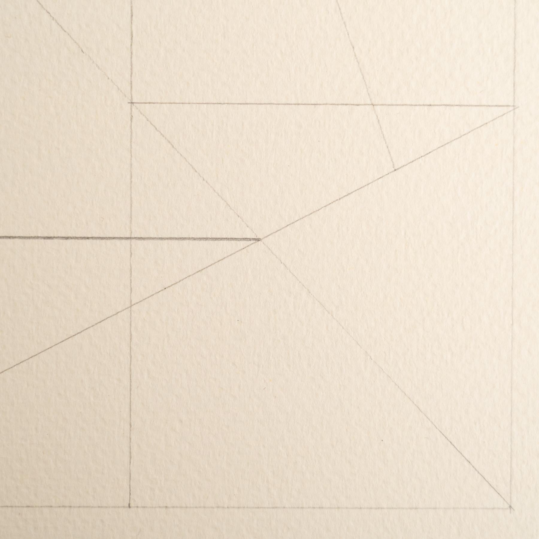 Enrico Della Torre Abstrakte Geometrische Zeichnung - Signiert im Angebot 1