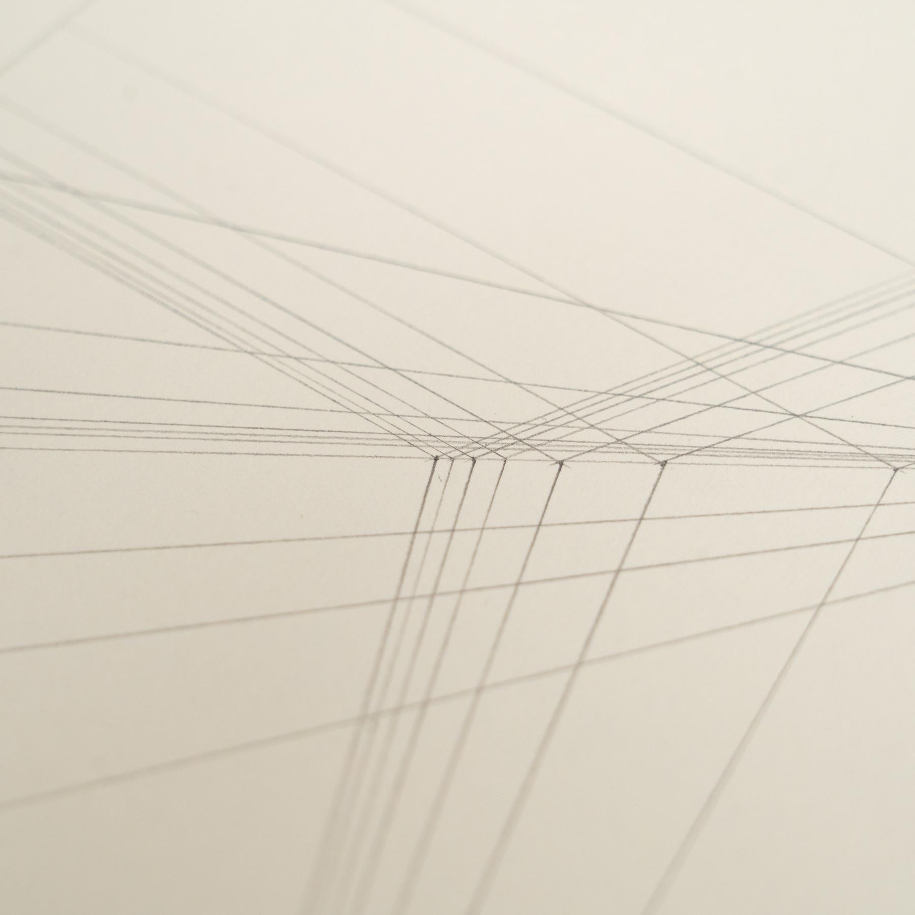 Enrico Della Torre Abstract Geometric Drawing – Signed For Sale 1
