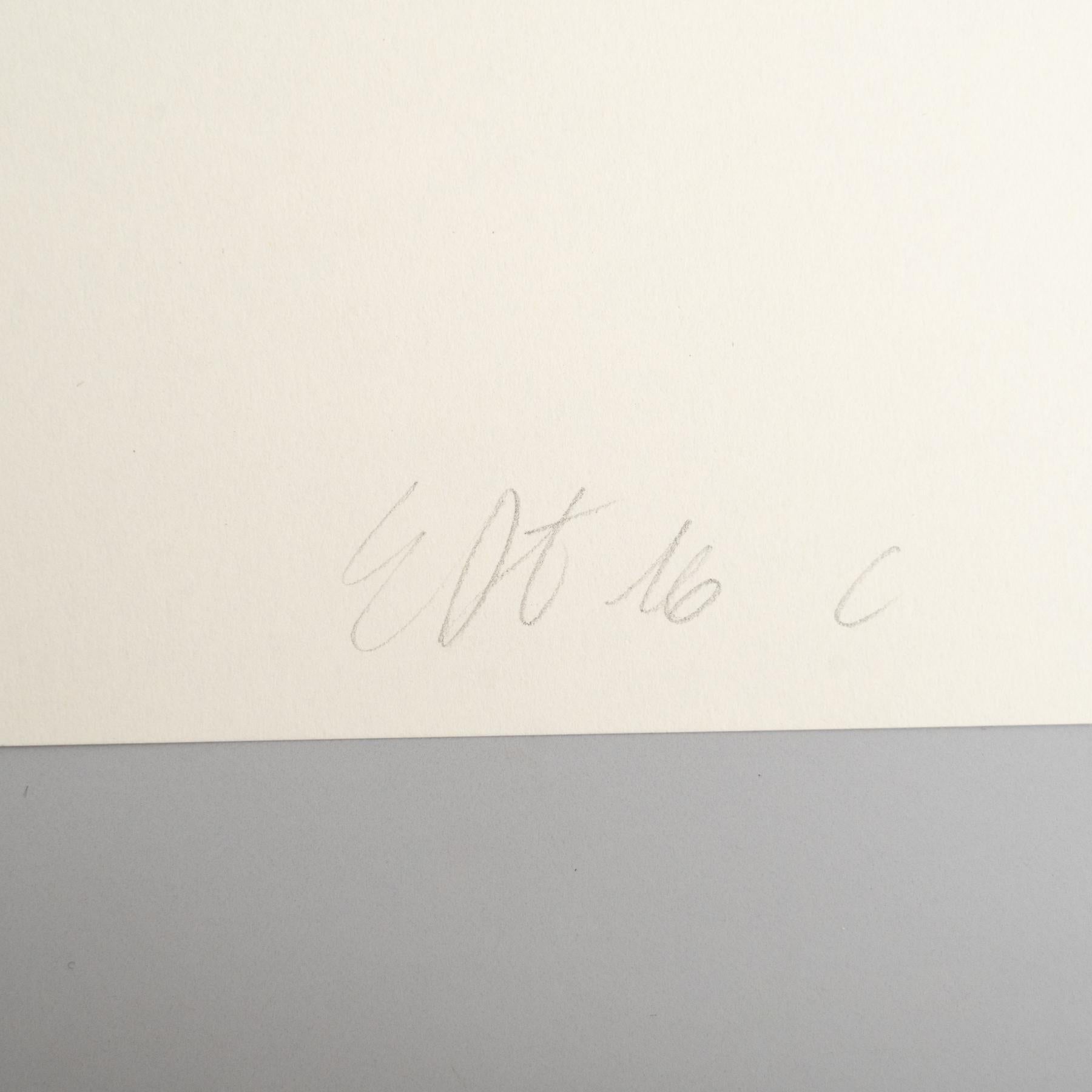 Enrico Della Torre Abstrakte Geometrische Zeichnung - Signiert im Angebot 1