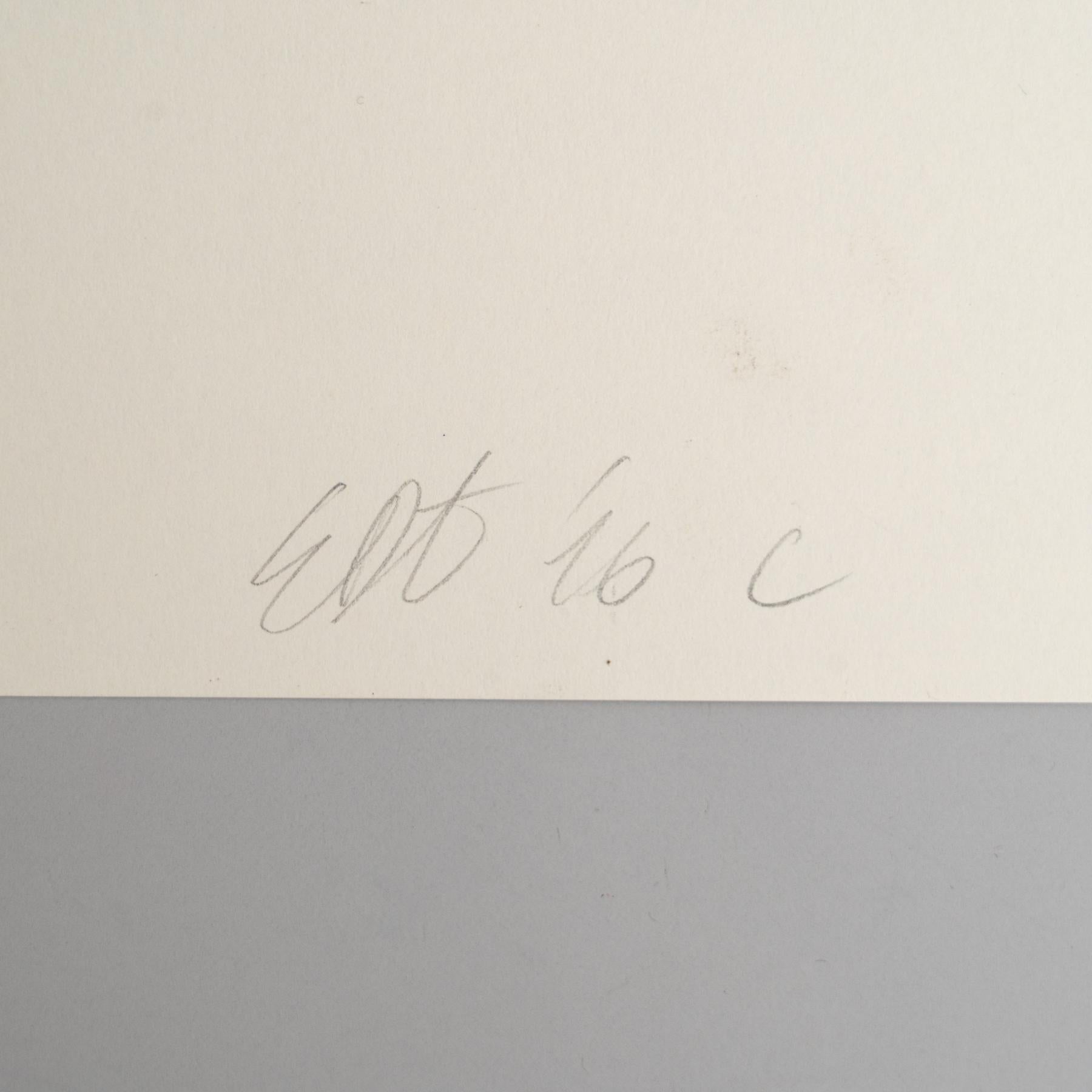 Enrico Della Torre Abstract Geometric Drawing – Signed For Sale 1