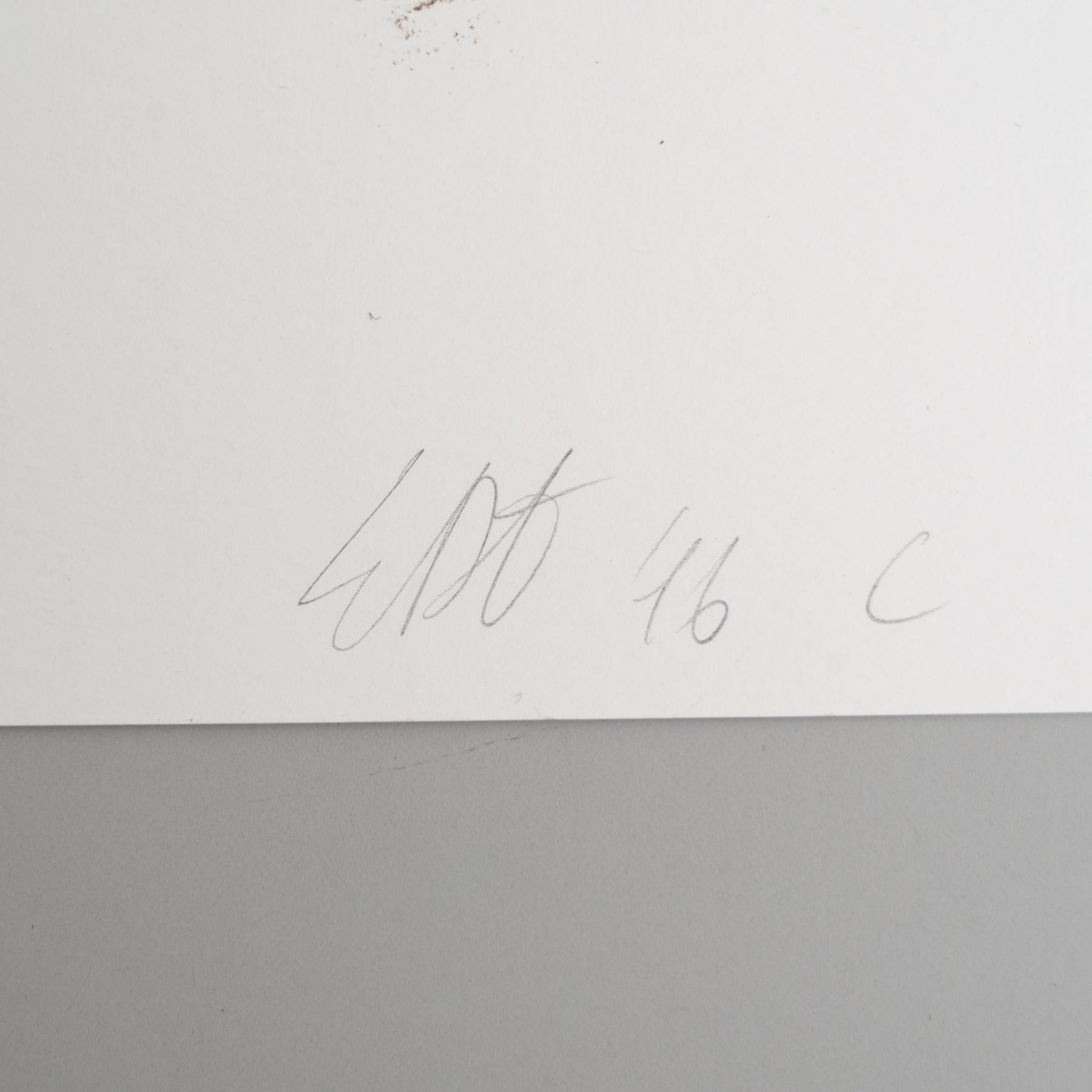 Enrico Della Torre Abstrakte Geometrische Zeichnung - Signiert im Angebot 1