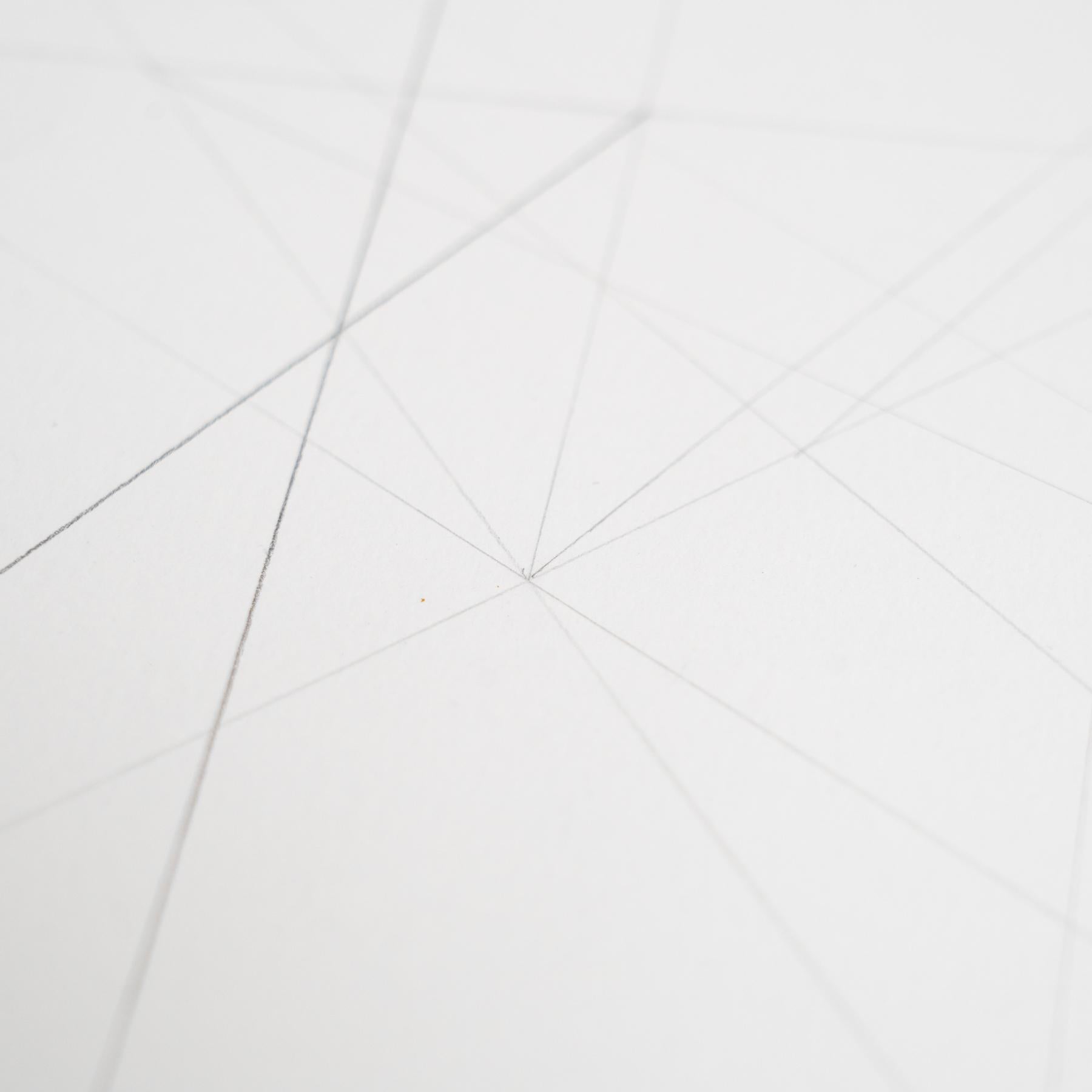 Enrico Della Torre Abstract Geometric Drawing – Signed For Sale 1