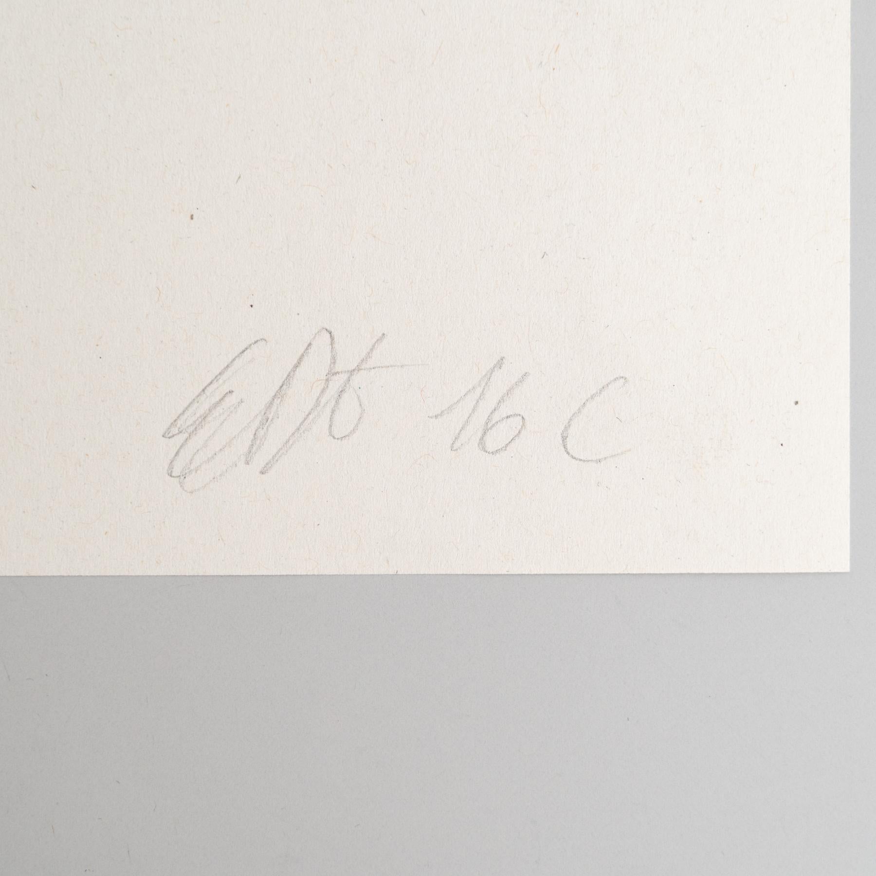 Enrico Della Torre Abstract Geometric Drawing – Signed For Sale 2