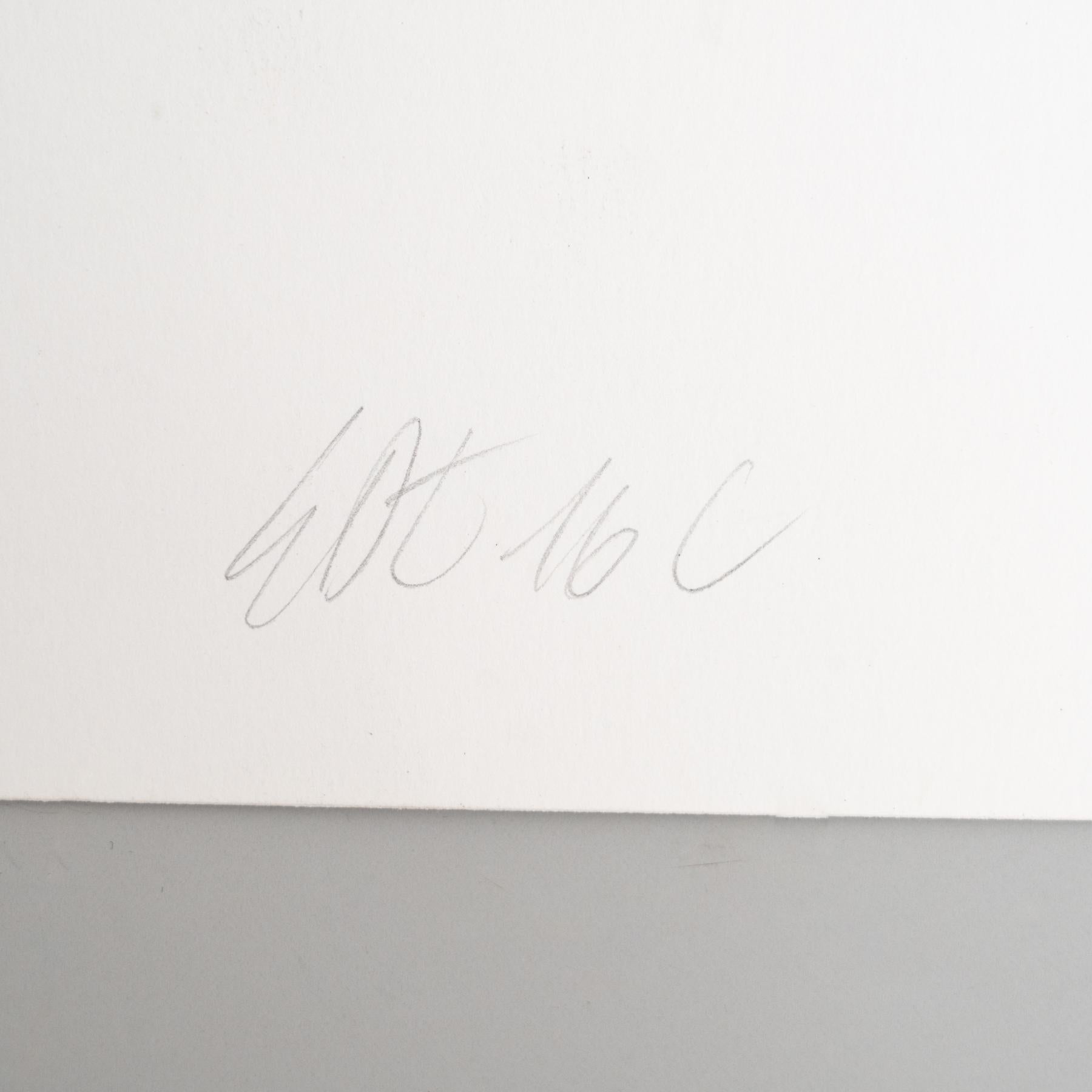 Enrico Della Torre Abstract Geometric Drawing – Signed For Sale 2