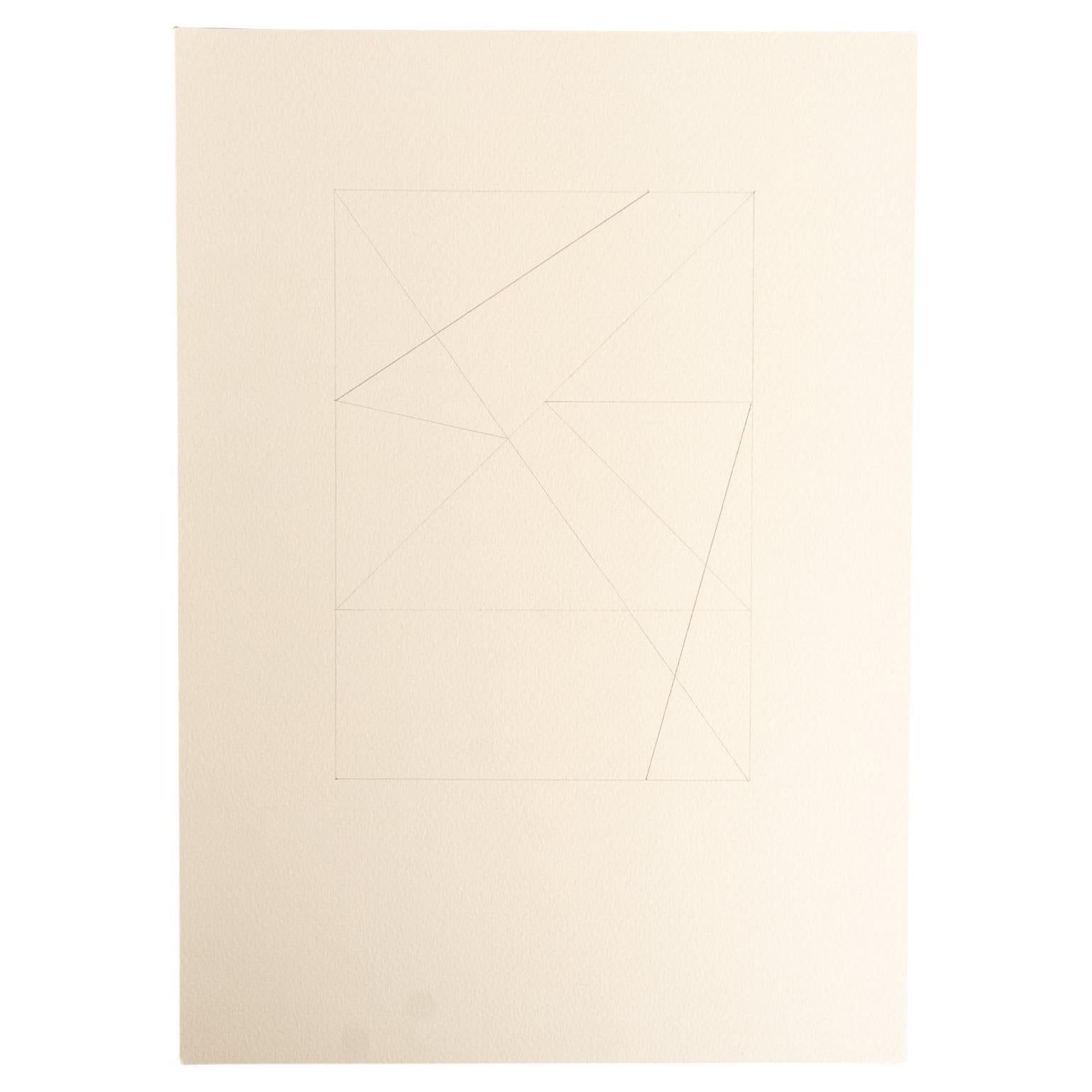 Enrico Della Torre Abstract Geometric Drawing – Signed