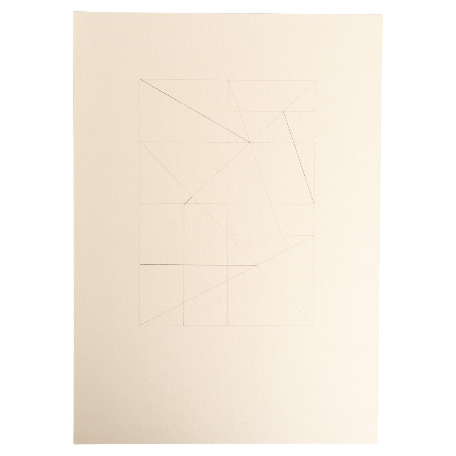 Enrico Della Torre Abstract Geometric Drawing – Signed
