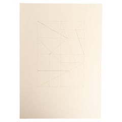 Enrico Della Torre Dessin géométrique abstrait - Signé