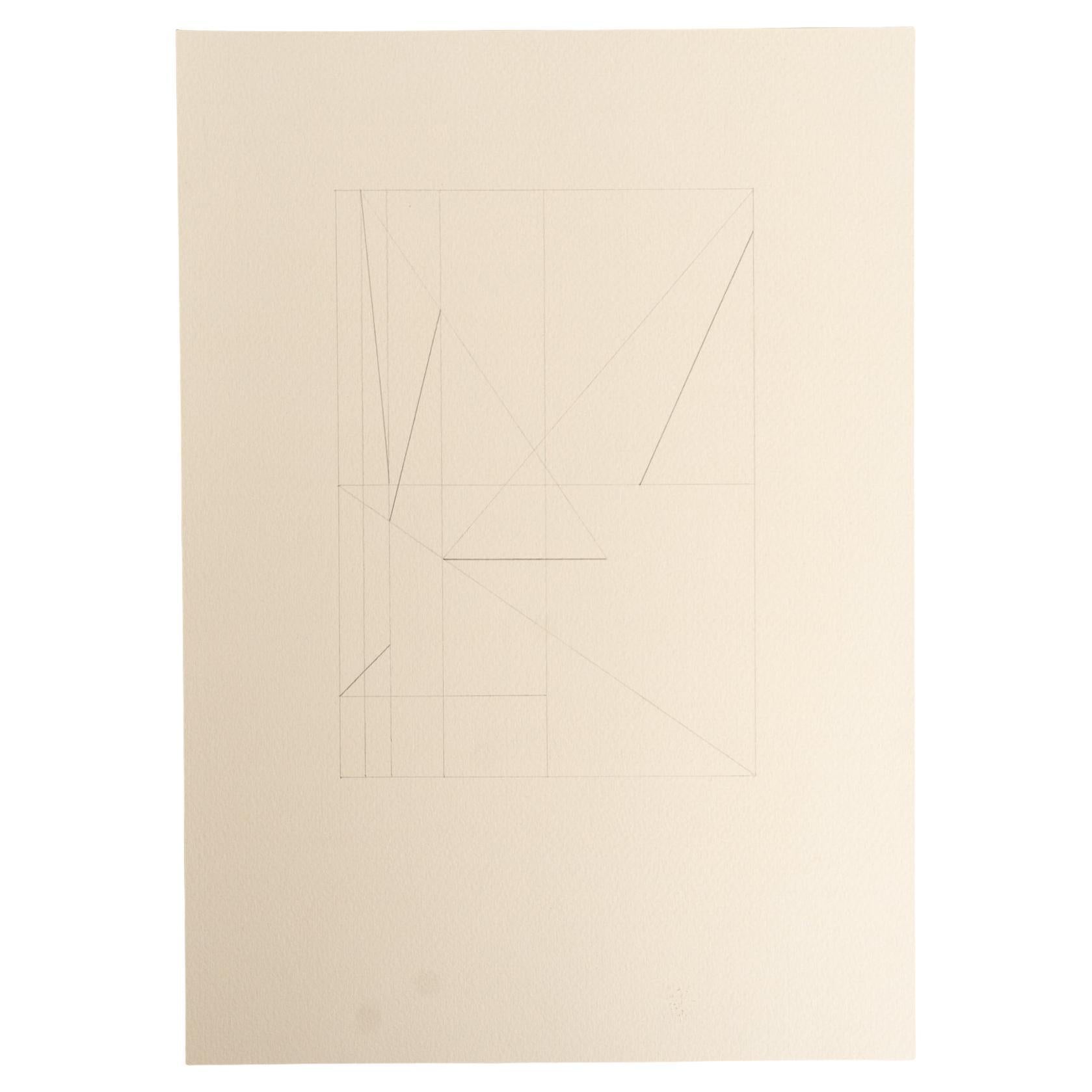Enrico Della Torre Abstract Geometric Drawing – Signed