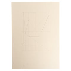 Enrico Della Torre Abstrakte Geometrische Zeichnung - Signiert