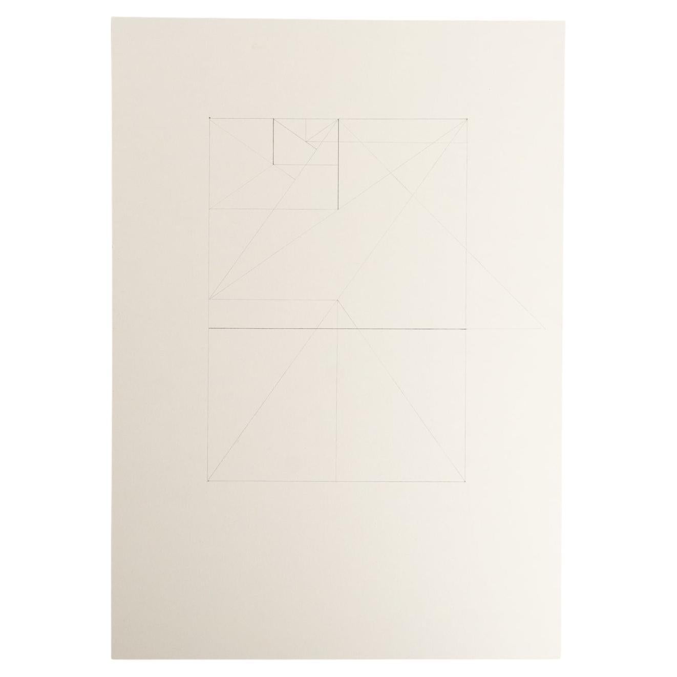 Enrico Della Torre Disegno geometrico astratto - Firmato