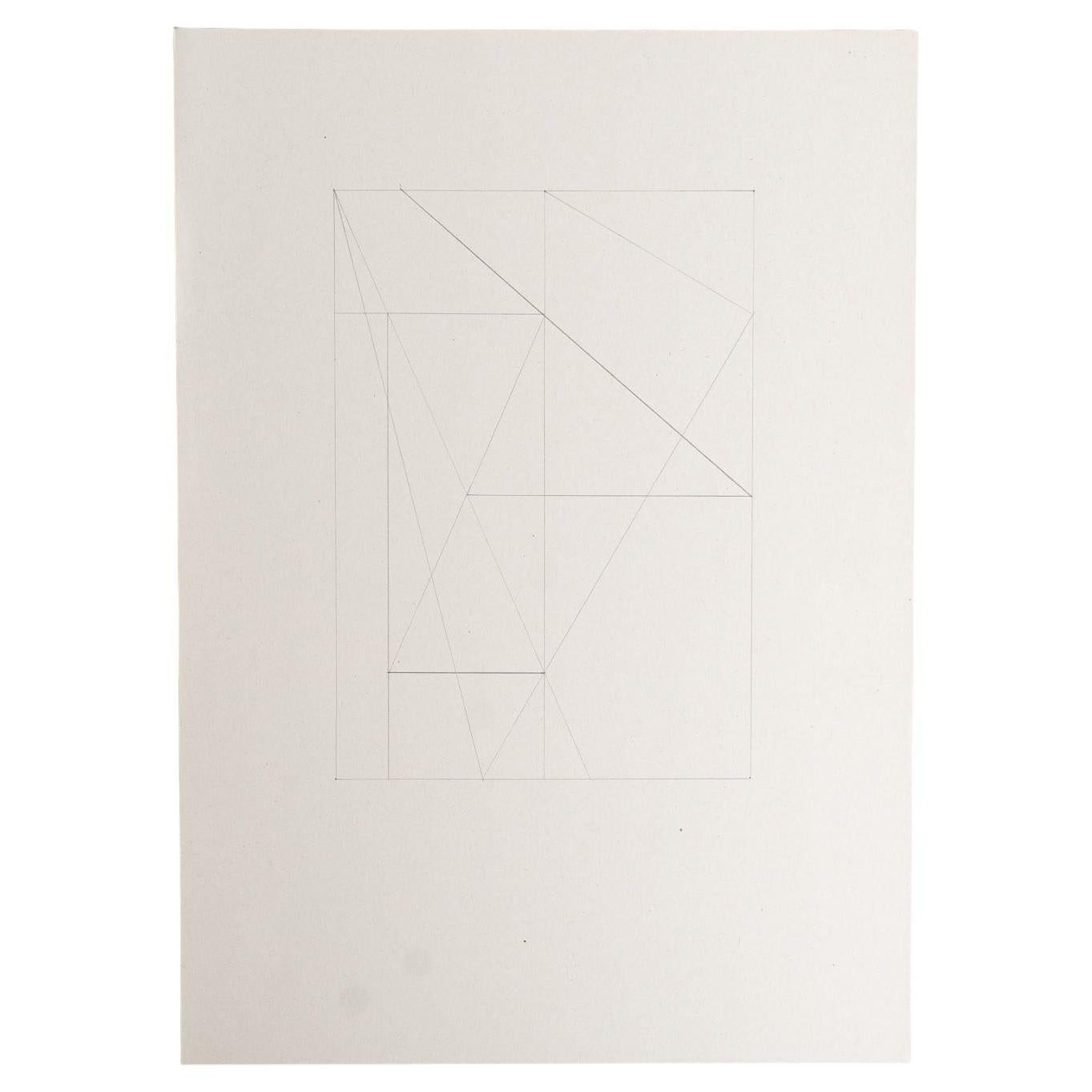 Enrico Della Torre Dibujo geométrico abstracto - Firmado