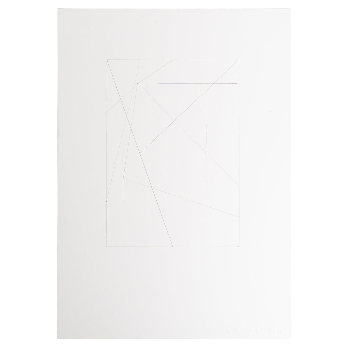 Enrico Della Torre Abstract Geometric Drawing – Signed