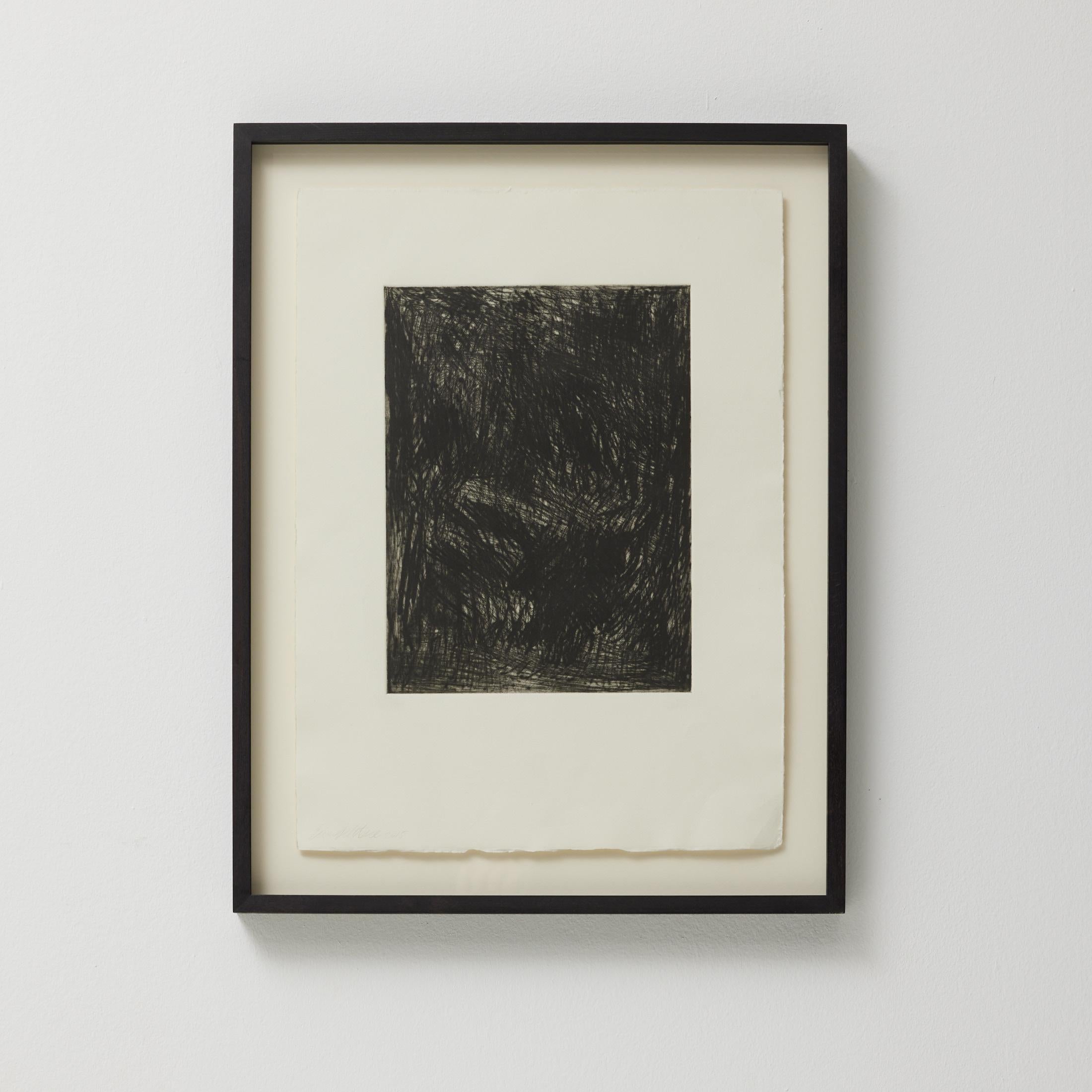 Mezzotinto-Stich auf Papier von Enrico Dellatorre.

Die expressive Vision von Enrico ist eine Erkundung des Raums in der Malerei, ein Versuch, seine Fähigkeit, mit Elementen besetzt zu werden, bis an die Grenzen zu bringen. Seine Werke entstehen aus