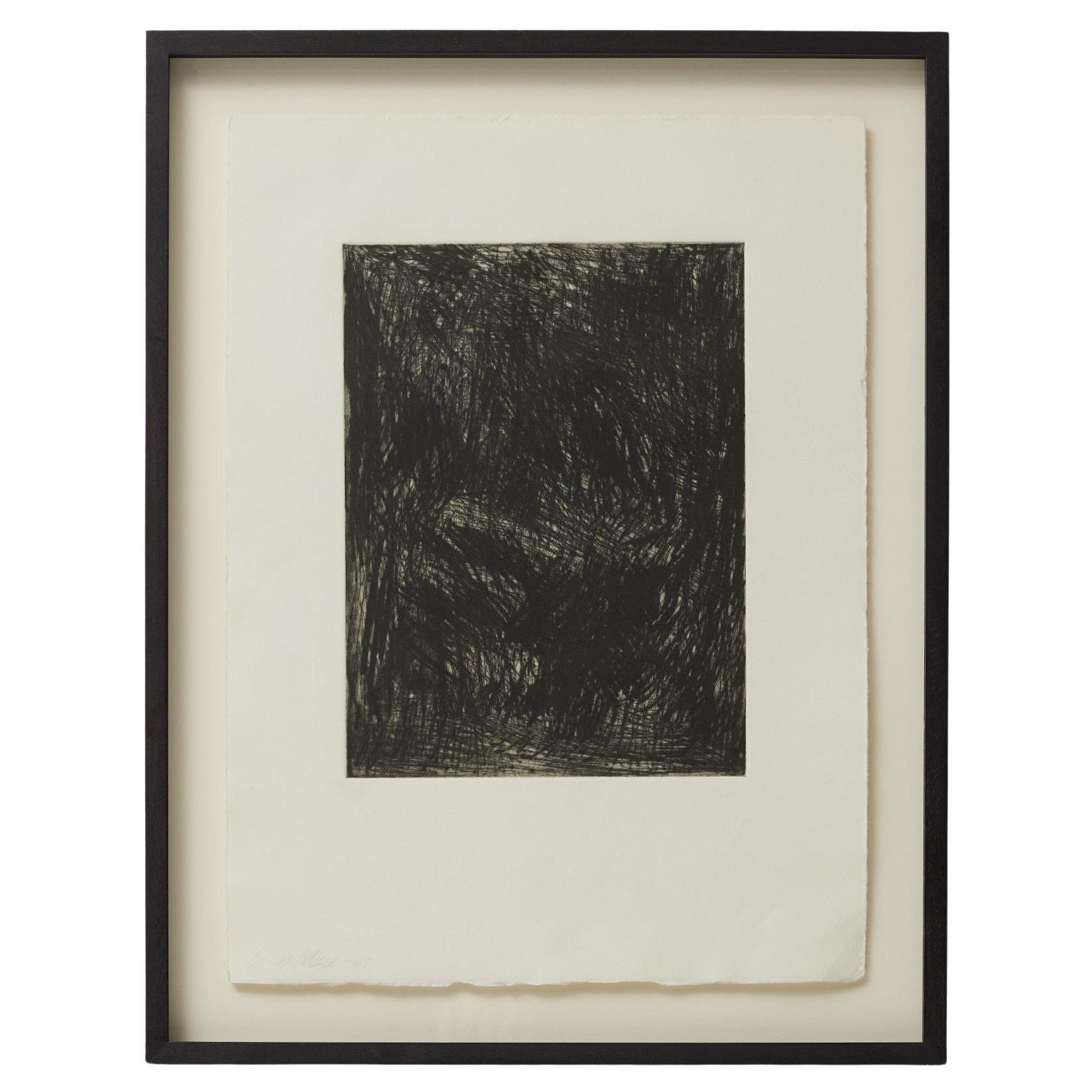 Enrico Della Torre Black and White Abstract Framed Engraving