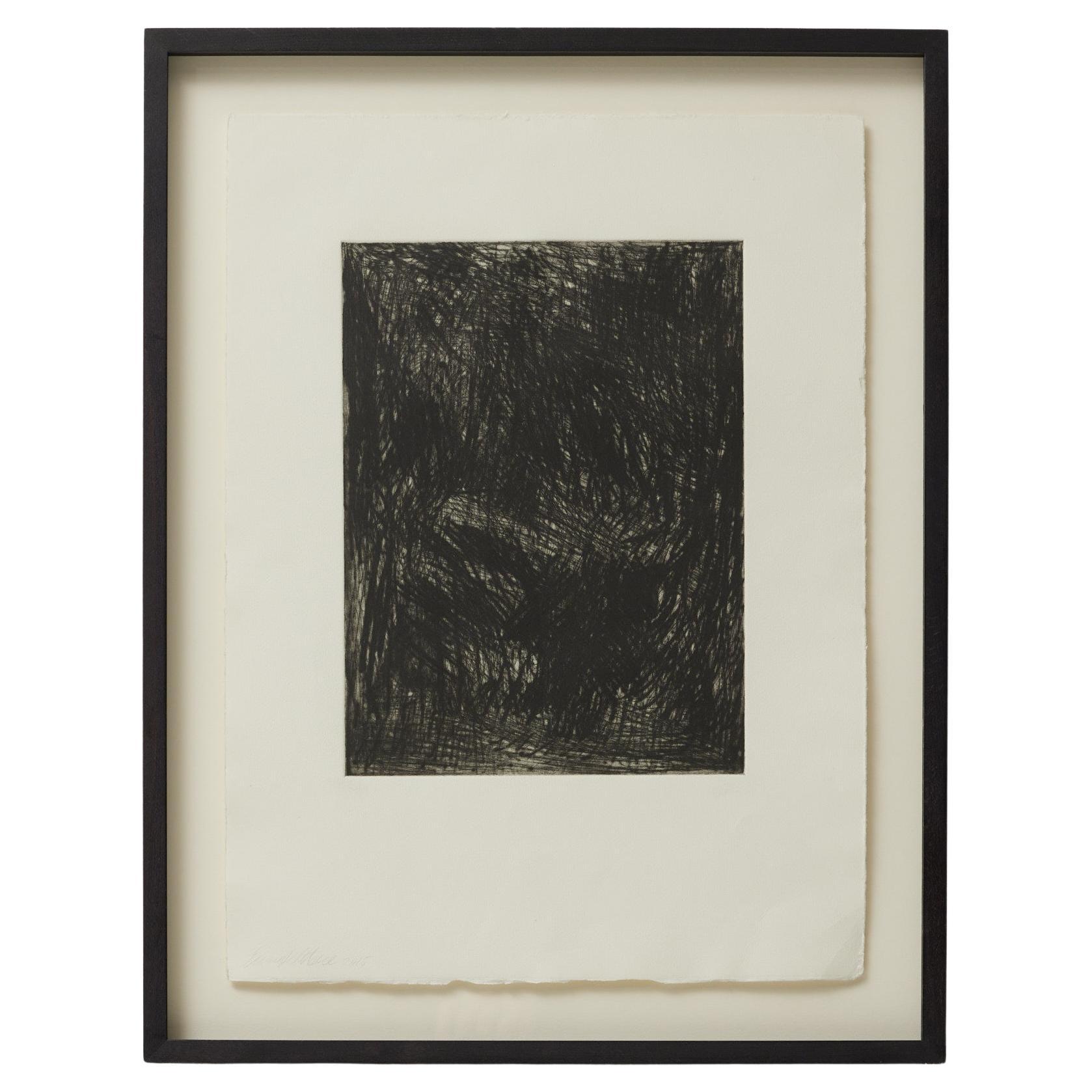 Enrico Della Torre Black and White Abstract Framed Engraving