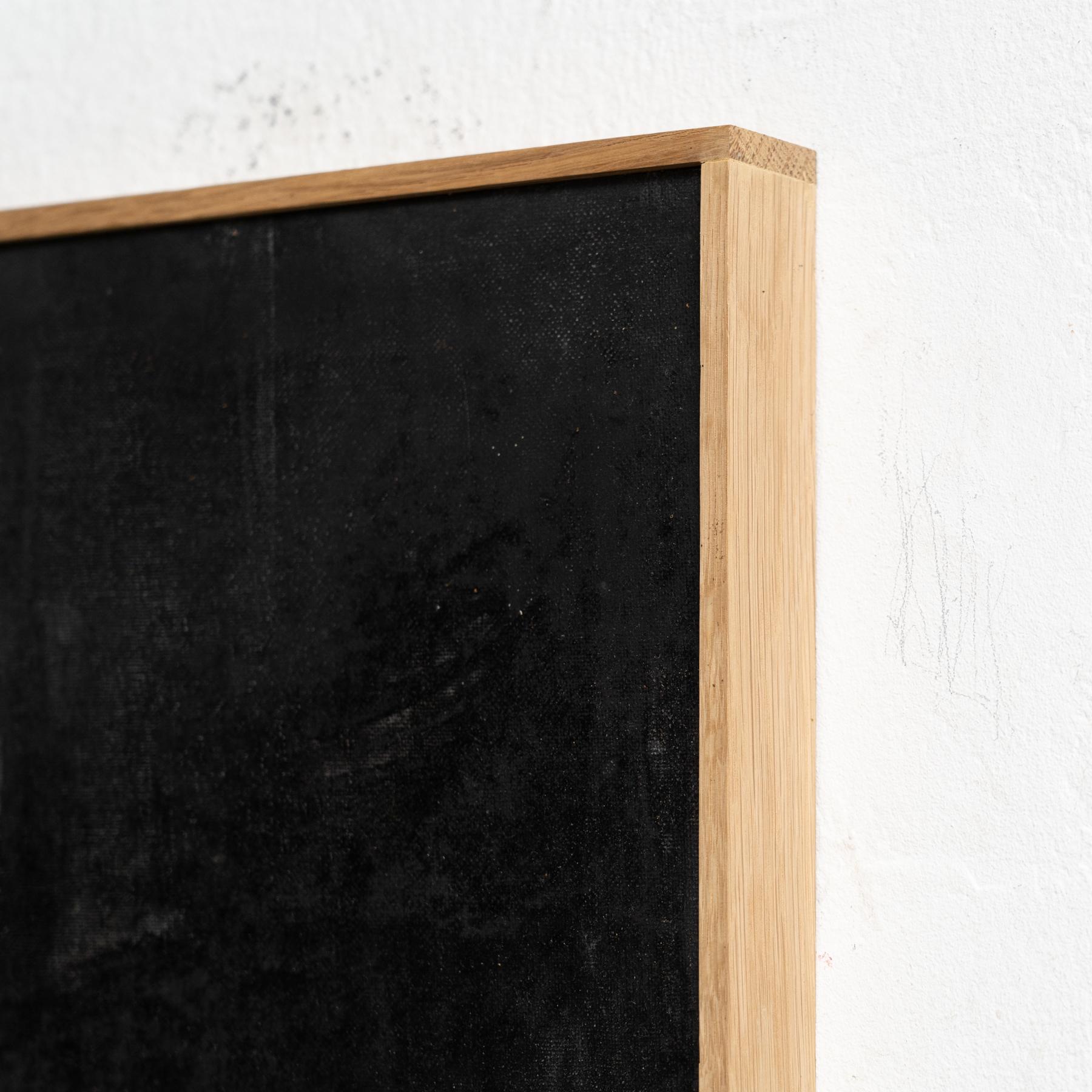 Enrico Della Torre Zeitgenössische Kunst Schwarzes Gemälde auf Leinwand im Angebot 3