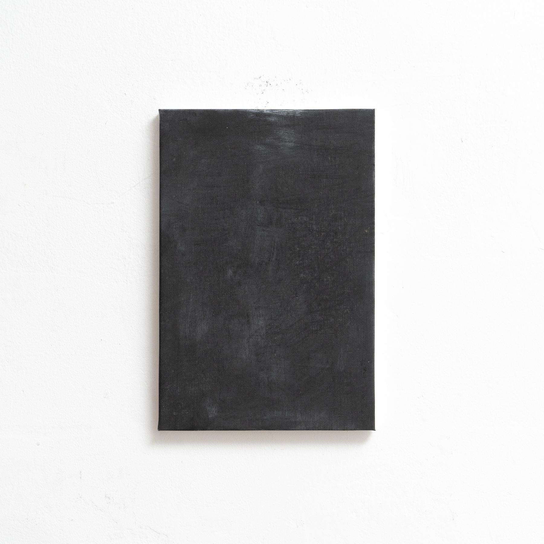 Painting in charcoal on linen made by Enrico Dellatorre.

The expressive vision of Enrico is an exploration of space in the painting, an attempt to bring to the limits its capacity to be occupied with elements. His artworks are born from geometric