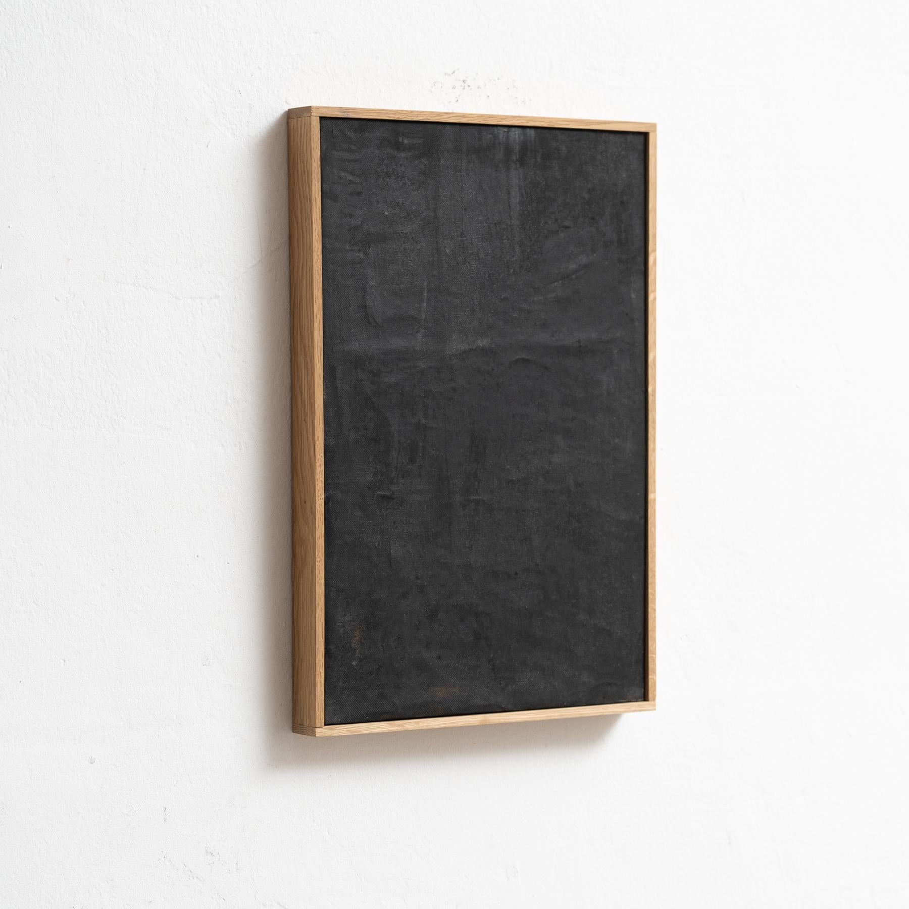 Modern Enrico Della Torre Contemporary Art Black Painting on Canvas For Sale