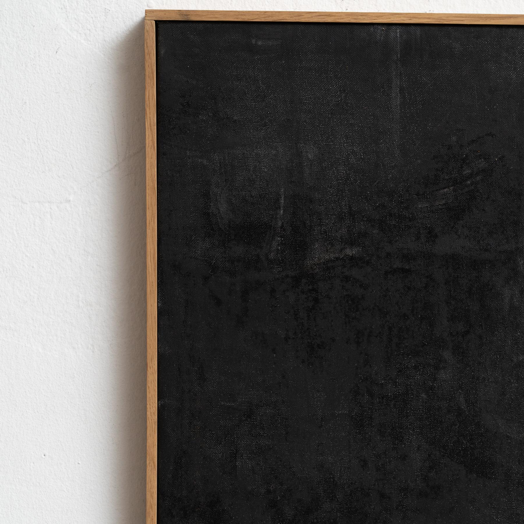 Enrico Della Torre Contemporary Art Black Painting on Canvas In Good Condition For Sale In Barcelona, Barcelona