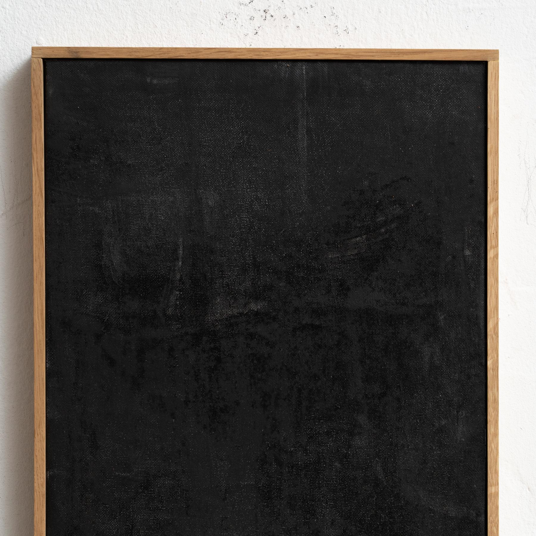 Enrico Della Torre Contemporary Art Black Painting on Canvas For Sale 1
