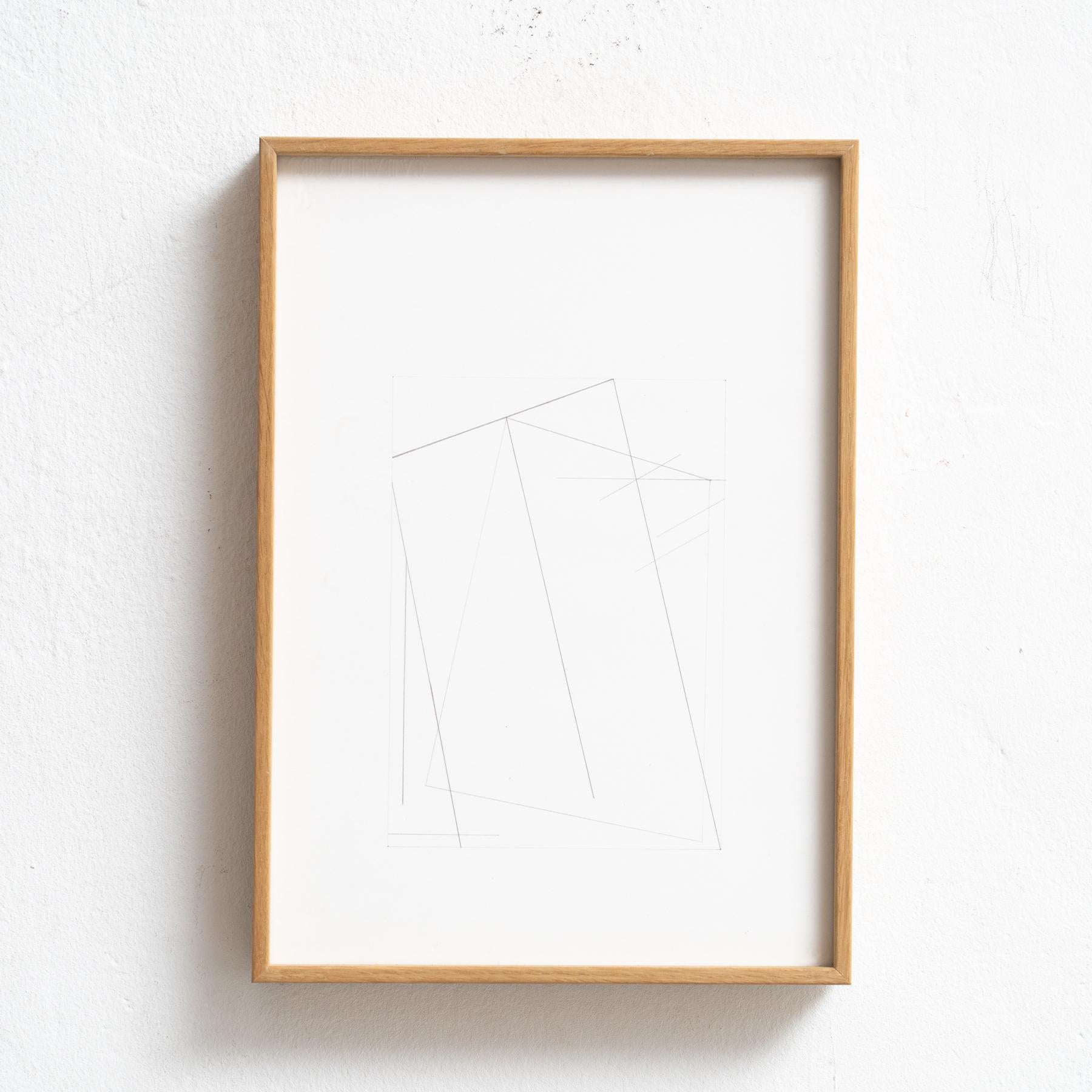 Enrico Della Torre Dibujo enmarcado, 2016 en Bueno estado para la venta en Barcelona, Barcelona