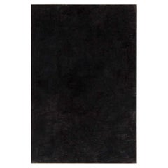 Enrico Della Torre Large Minimalist Abstract Black Charcoal Painting