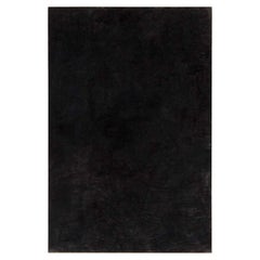 Enrico Della Torre Large Minimalist Abstract Black Charcoal Painting