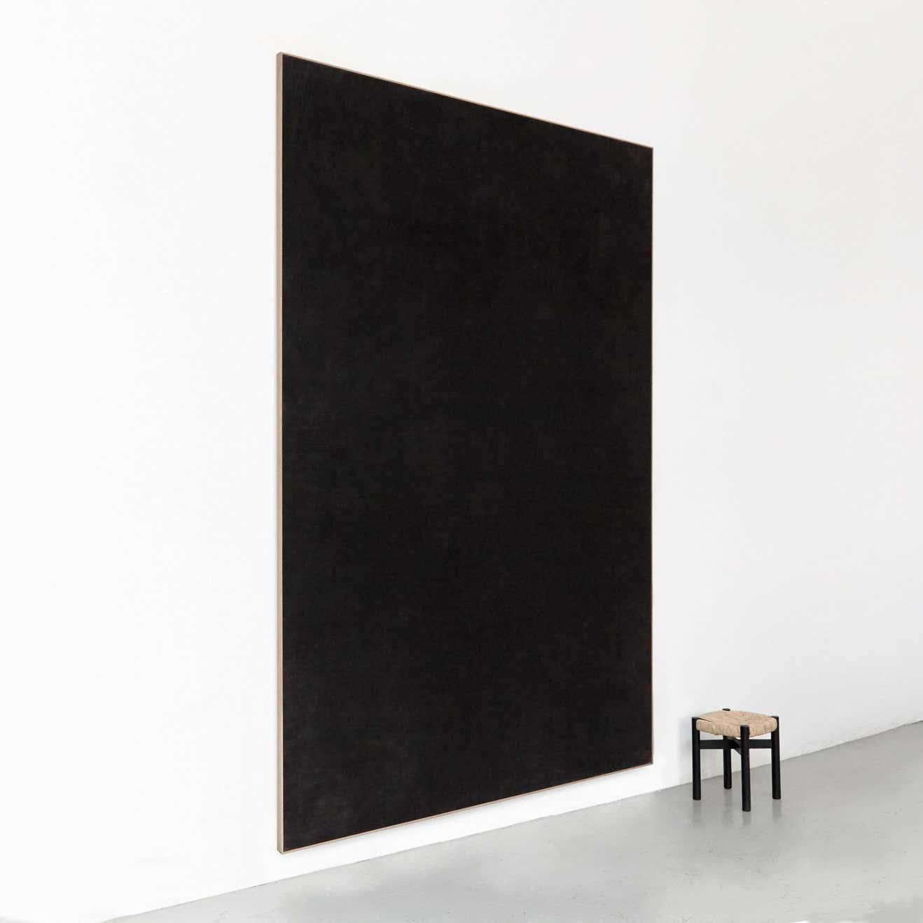 Großes Gemälde in schwarzer Holzkohle von Enrico Della Torre, 2017 (Moderne) im Angebot