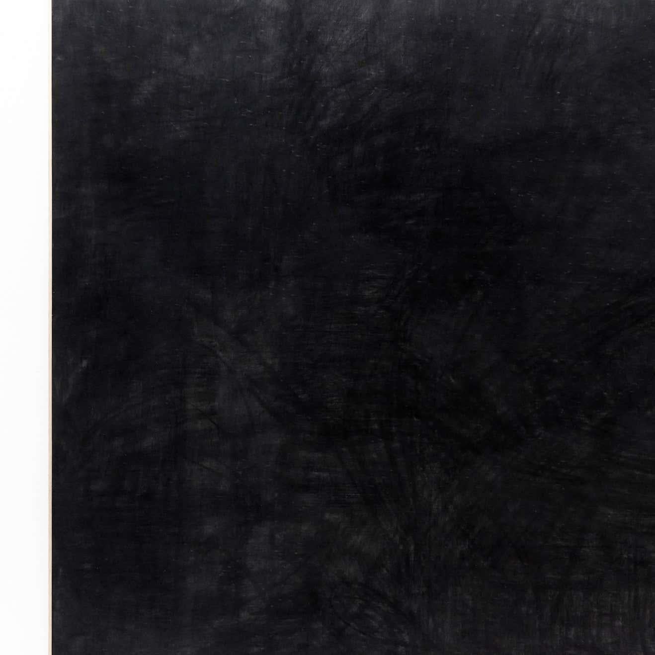 Contemporary Enrico Della Torre Large Painting in Black Charcoal