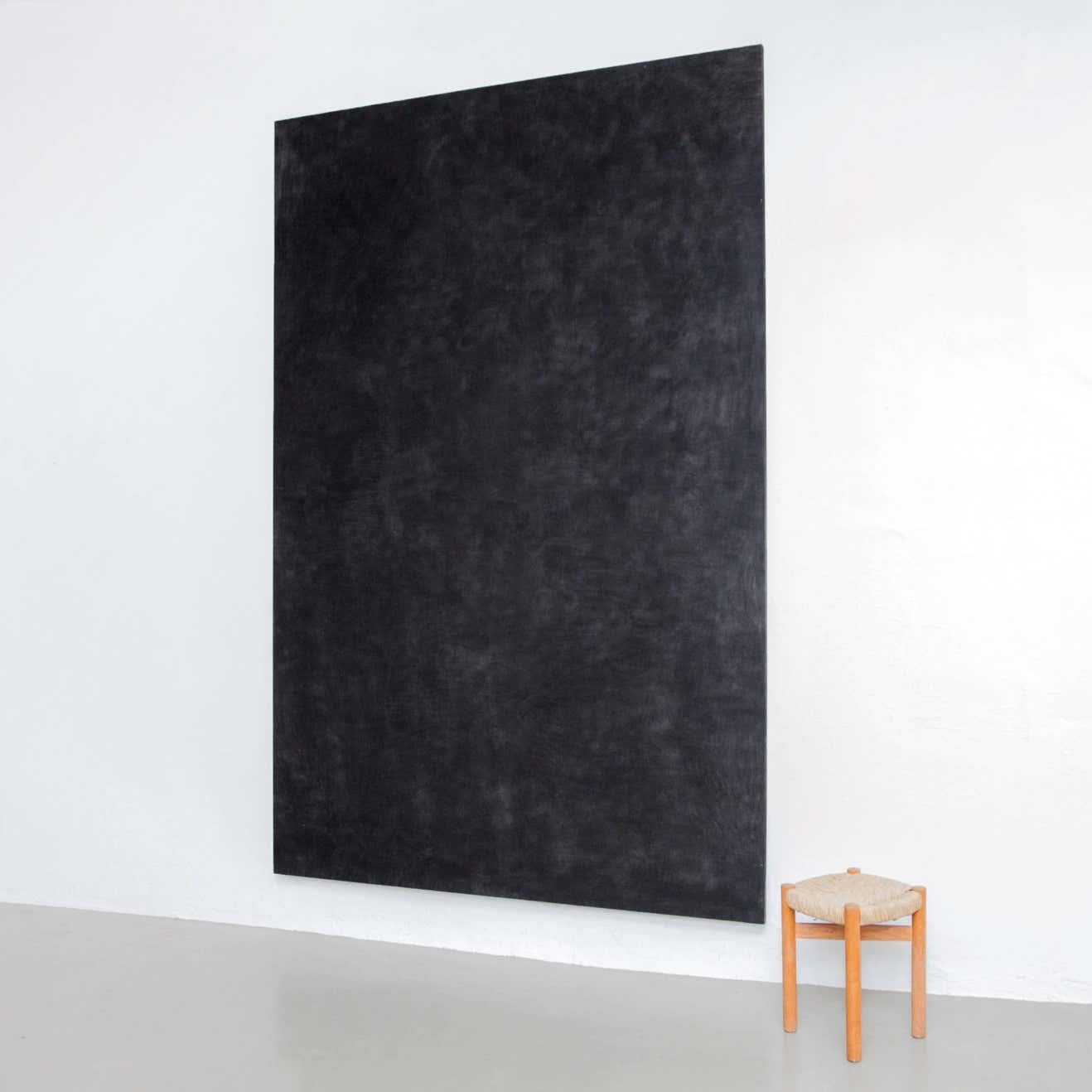 Grande peinture noire contemporaine d'Enrico Dellatorre en vente 1