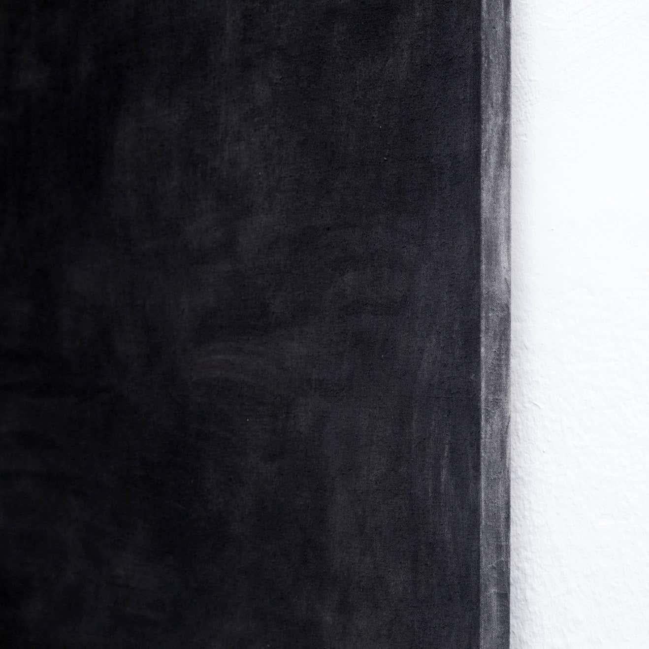 Enrico Dellatorre Contemporary Modern Black Monochrome Large Painting In Good Condition In Barcelona, Barcelona