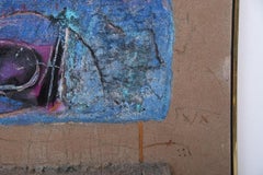 „Amethyst“:: abstraktes Sandgemälde von Enrico Donati:: Moderne der Mitte des Jahrhunderts