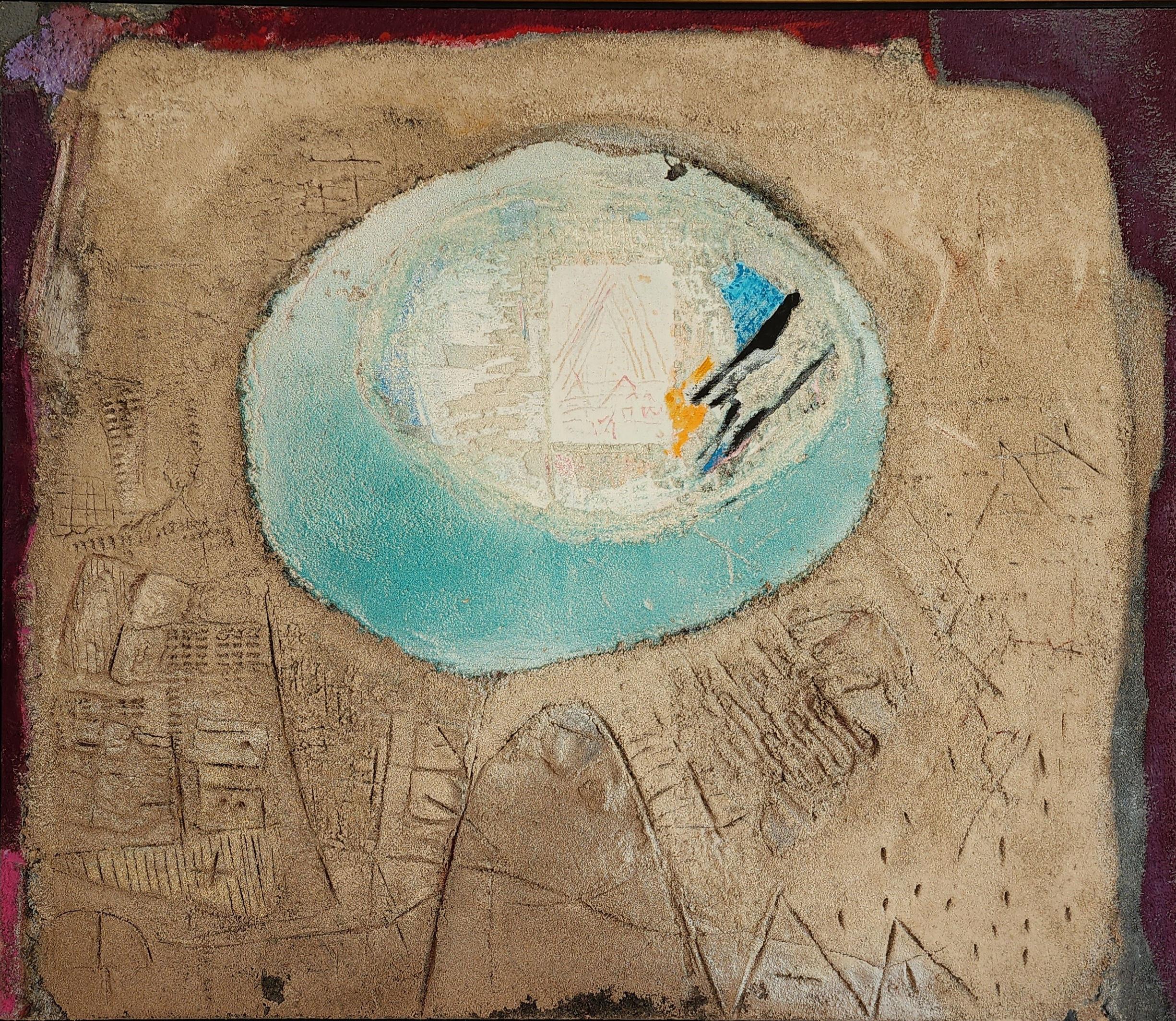 „Aswan IV“, Enrico Donati, Surrealistische Biomorphe Abstraktion, Mitte des Jahrhunderts