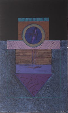 Peril Schild IV, Abstrakter Monodruck von Enrico Embroli