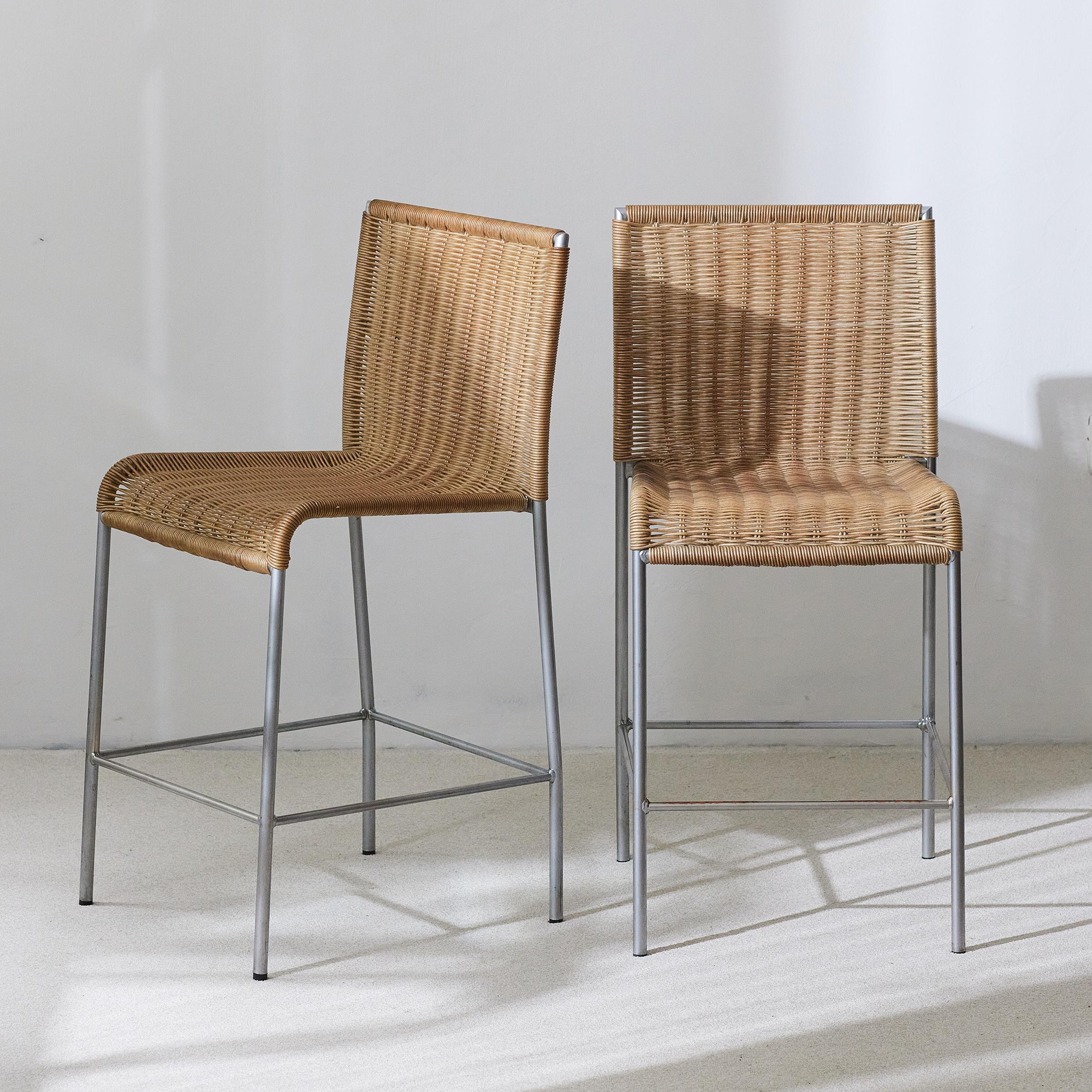 Modern Enrico Franzolini Bar Stool Agra for Accademia Italy For Sale