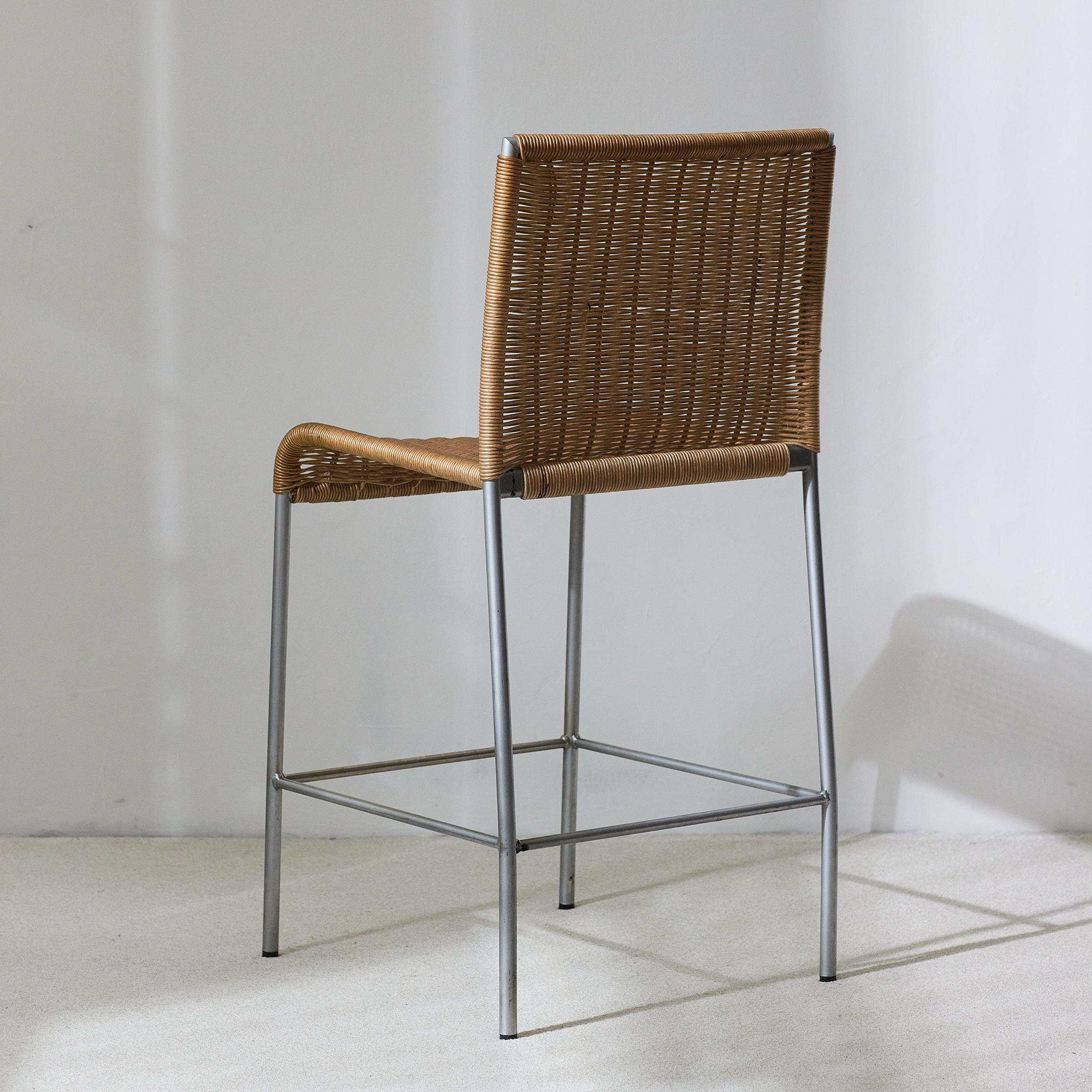 Italian Enrico Franzolini Bar Stool Agra for Accademia Italy For Sale