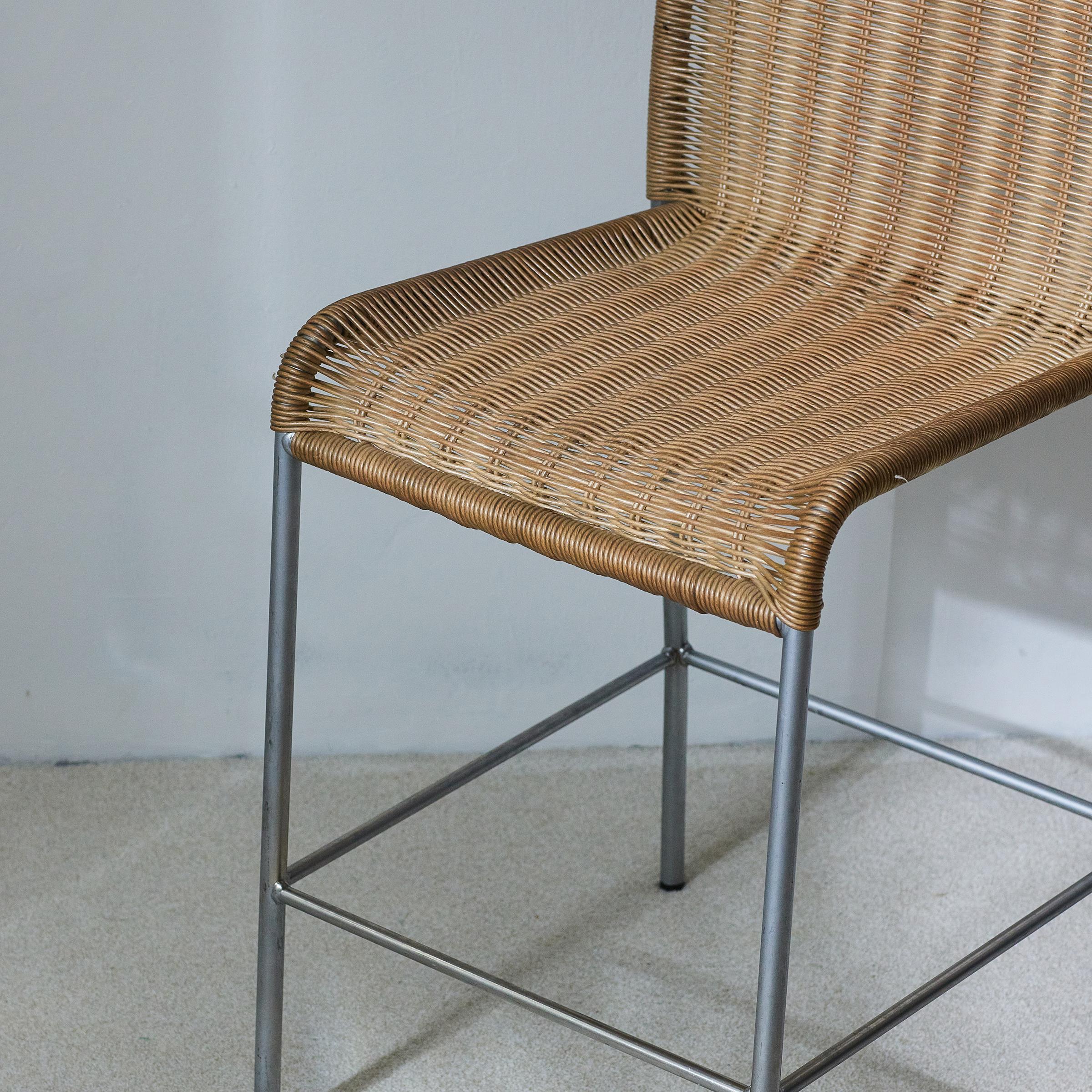 Contemporary Enrico Franzolini Bar Stool Agra for Accademia Italy For Sale